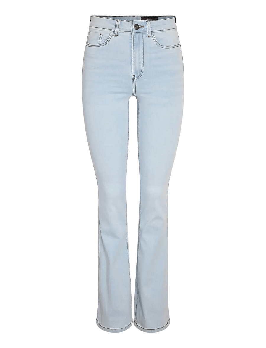 NOISY MAY - NMSALLIE HW SK FLARED VI515LB FWD NOOS - flared jeans - light blue denim - 1