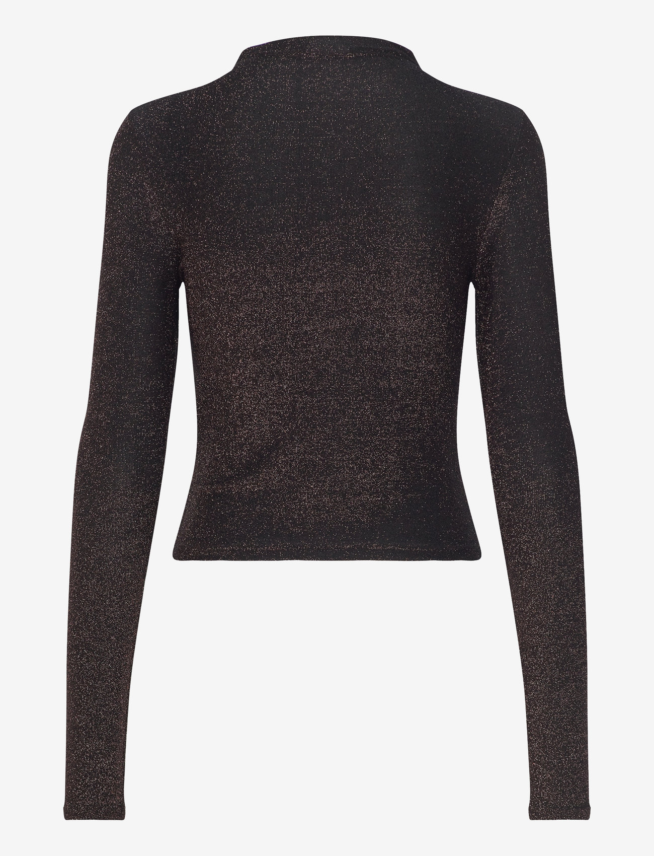 NOISY MAY - NMMABELLE L/S LUREX FUNNEL NECK JRS - black - 1