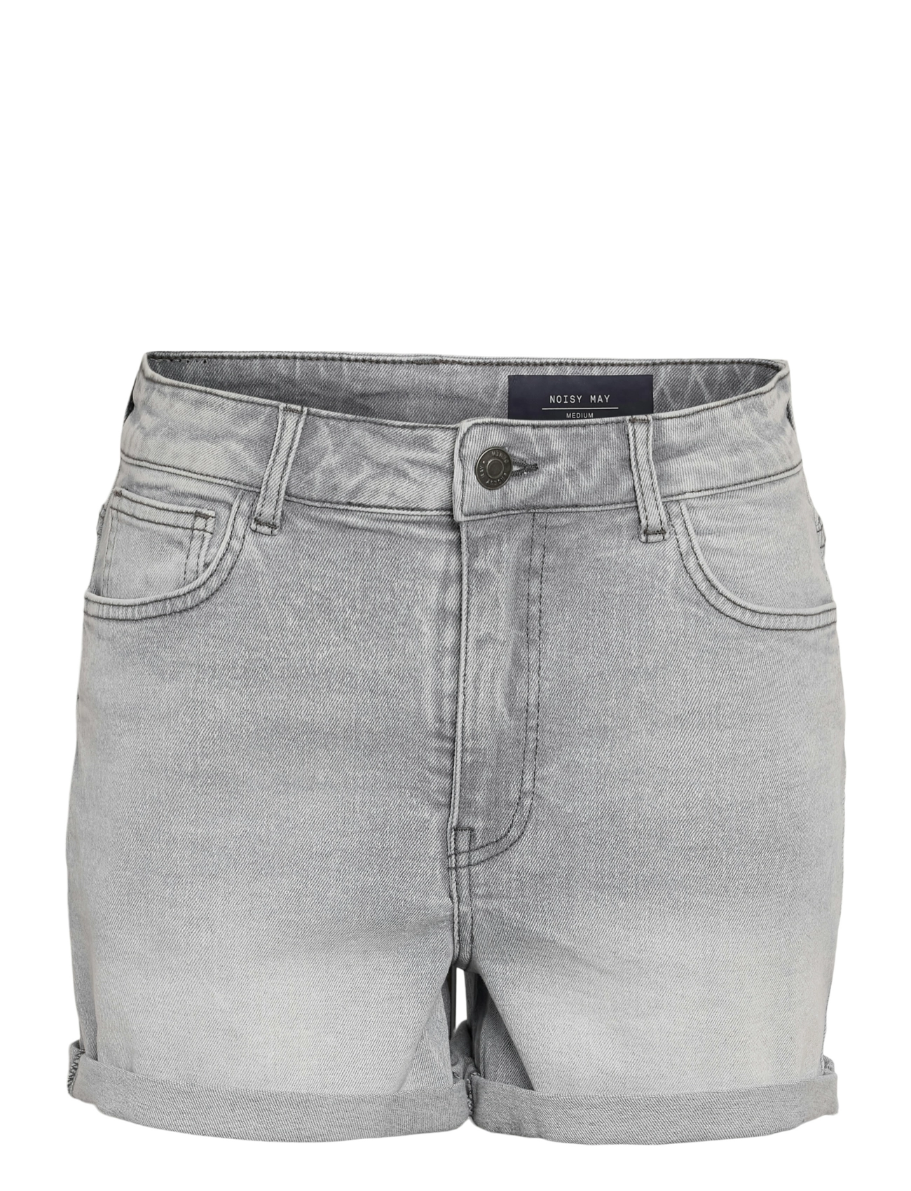 NOISY MAY NMMONI HW DNM SHORTS AZ277LG NOOS - Denimshorts - LIGHT GREY DENIM / grey