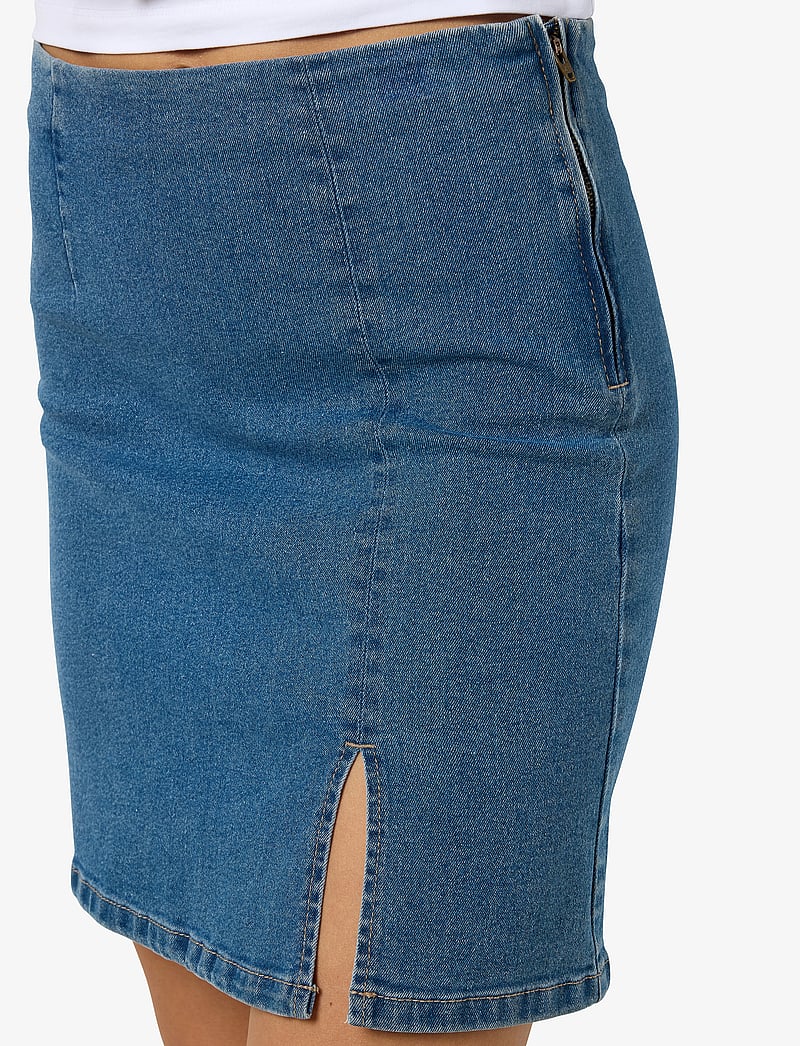 NOISY MAY - NMDEBBY NM SLIM SKIRT VI518MB NOOS - jeansröcke - medium blue denim - 5