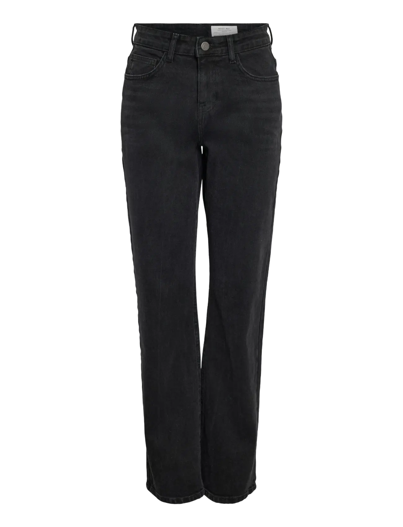NOISY MAY NMMONICA HW STRAIGHT JEAN BLACK NOOS - Riided - BLACK DENIM / black