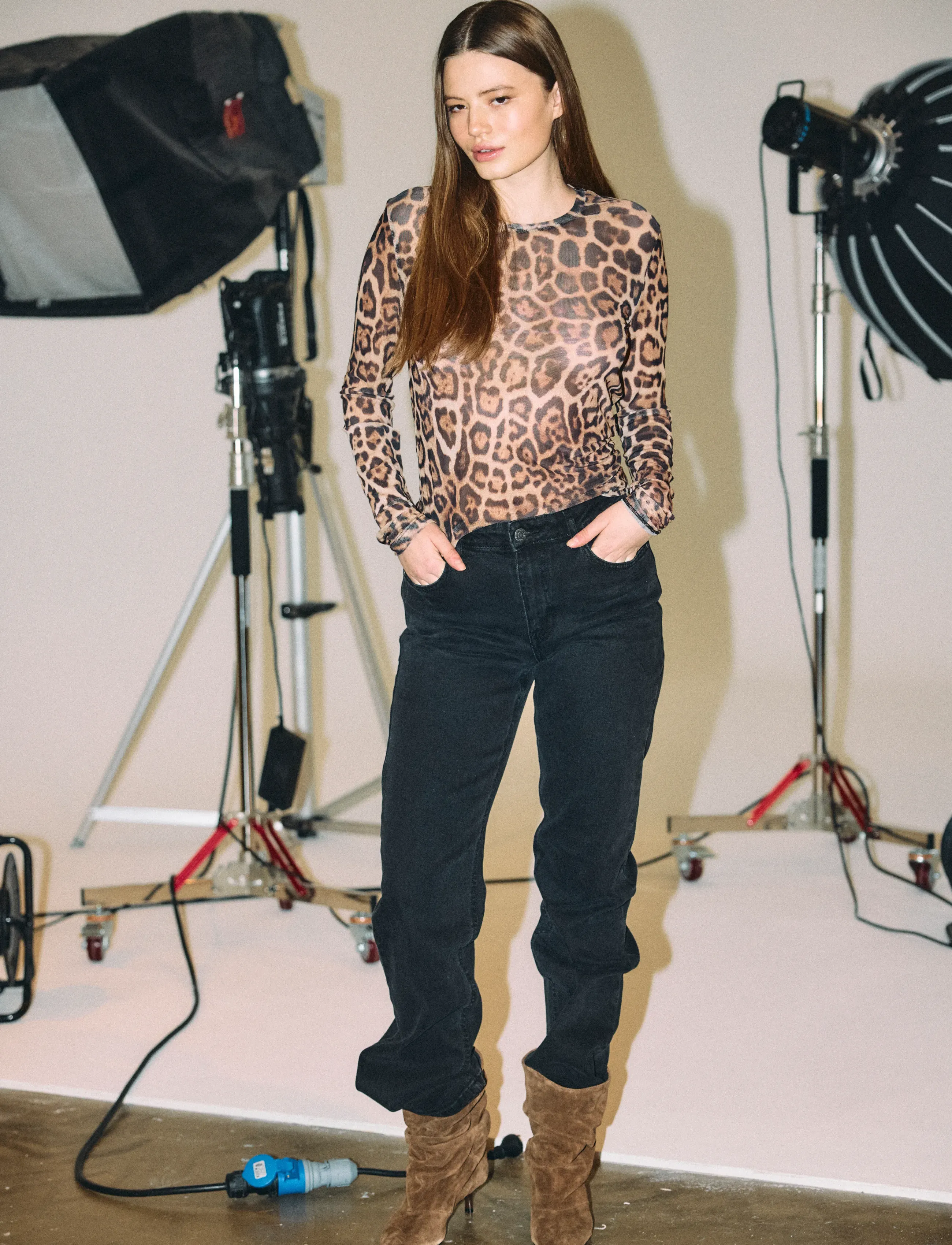 NOISY MAY NMMONICA HW STRAIGHT JEAN BLACK NOOS - Dernière chance - BLACK DENIM / black