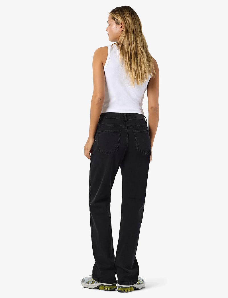 NOISY MAY - NMMONICA HW STRAIGHT JEAN BLACK NOOS - straight jeans - black denim - 5