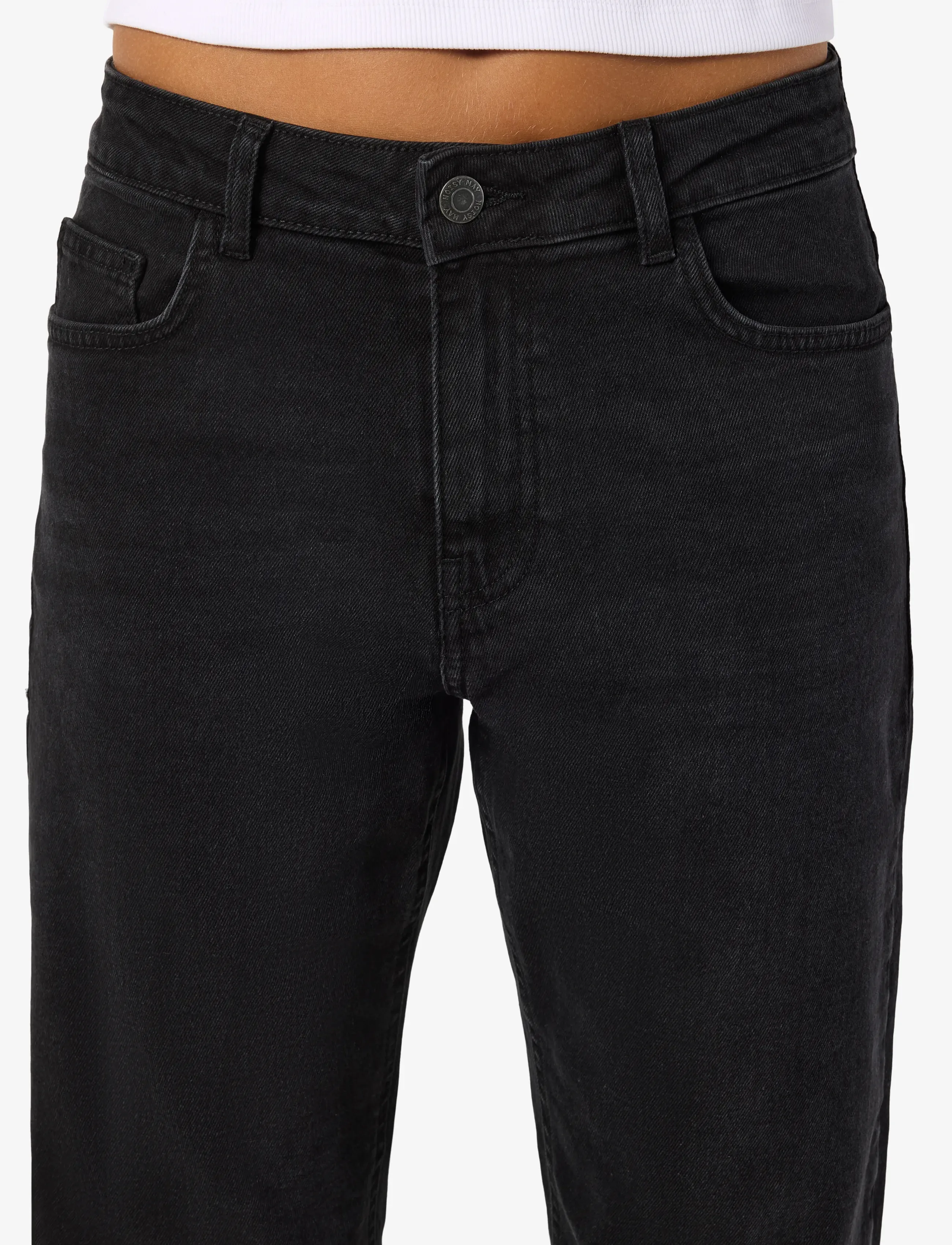 NOISY MAY Nmmonica Hw Straight Jean Black Noos raka jeans dam – bild 6