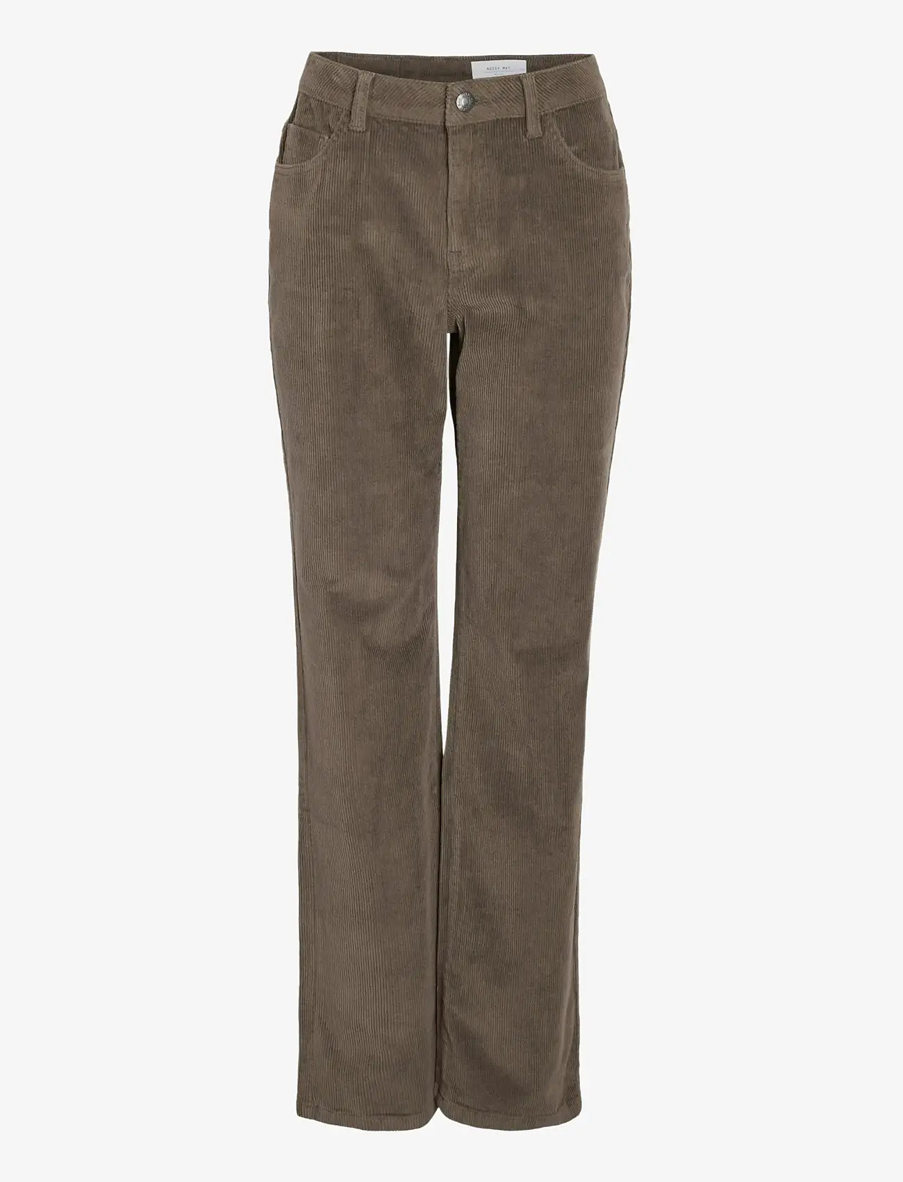 NOISY MAY - NMYOLANDA NW WIDE LEG CORDUROY NOOS - wide leg trousers - morel - 1
