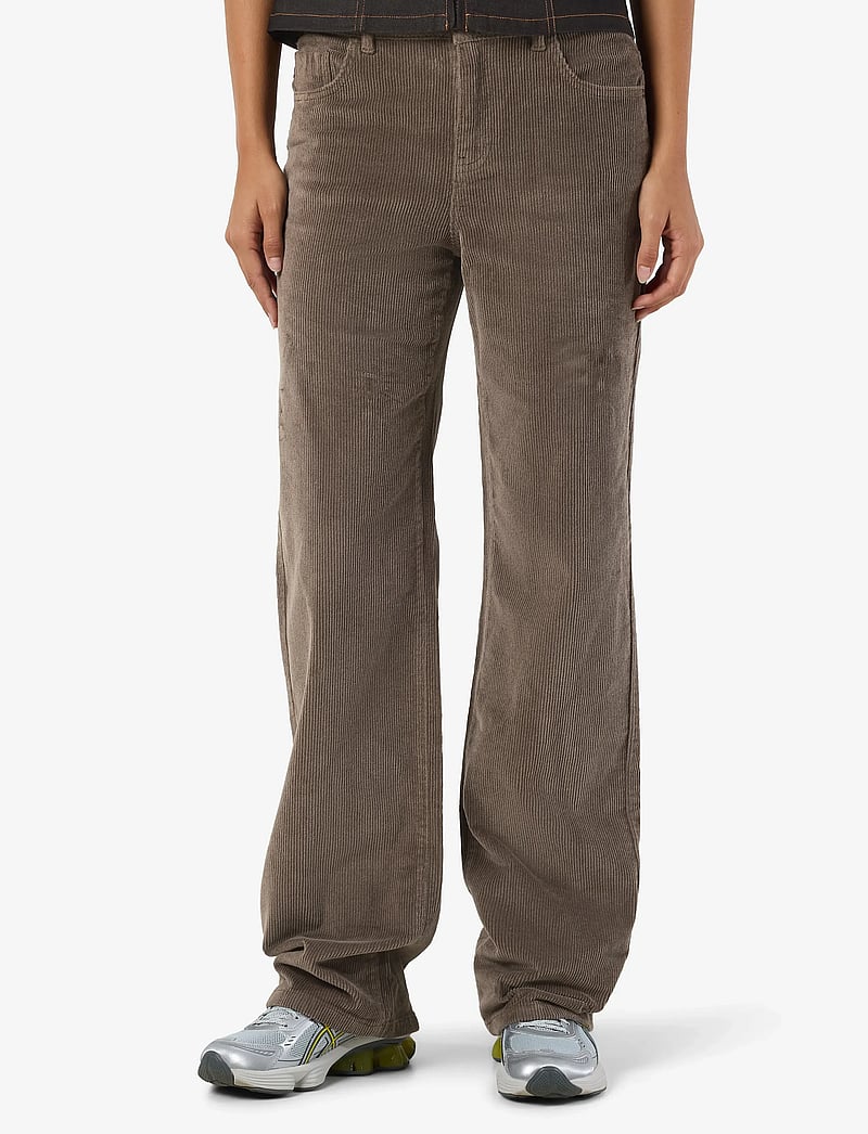 NOISY MAY - NMYOLANDA NW WIDE LEG CORDUROY NOOS - wide leg trousers - morel - 0