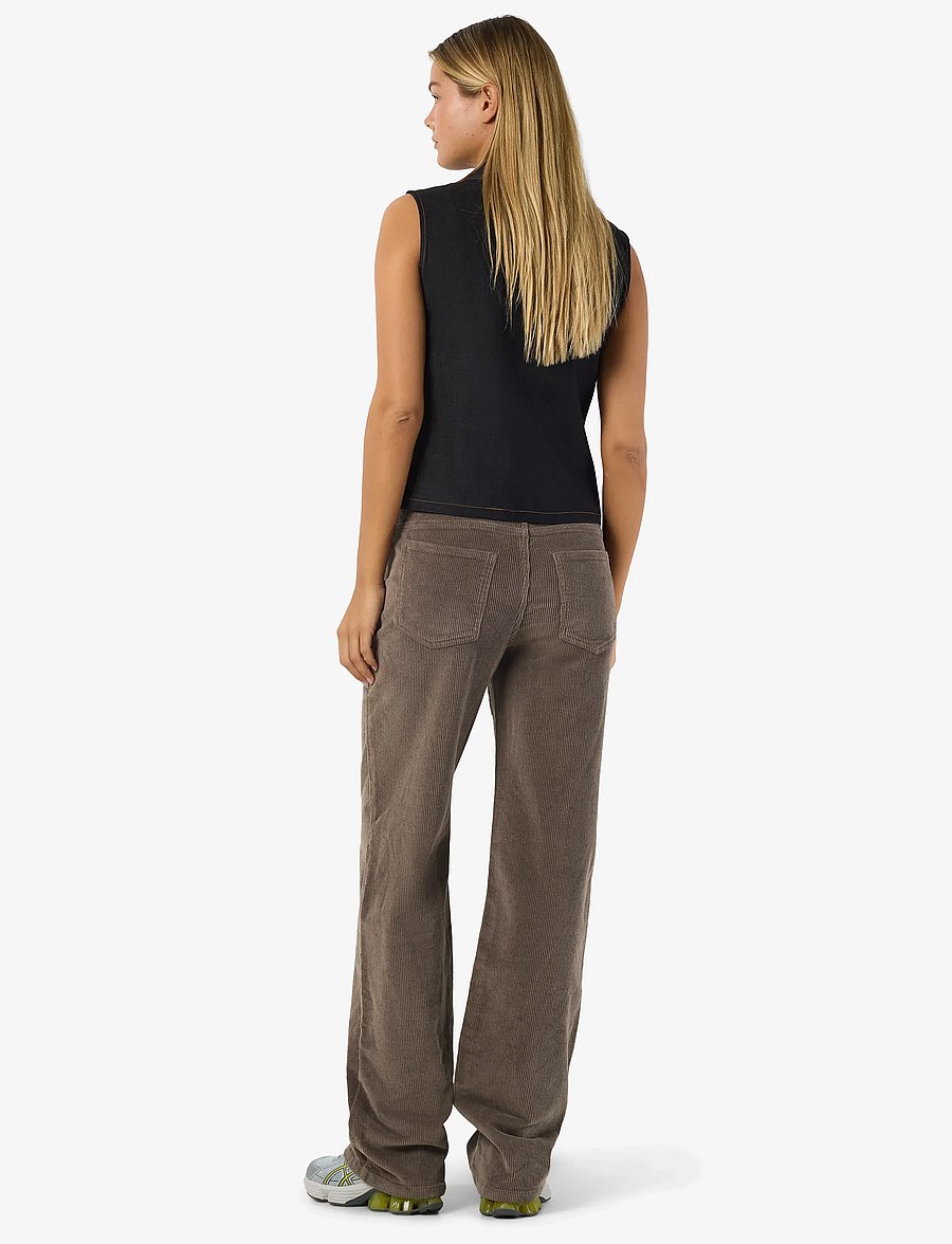 NOISY MAY - NMCORD YOLANDA MW WIDE STR JEANS NOOS - corduroy pants - morel - 4