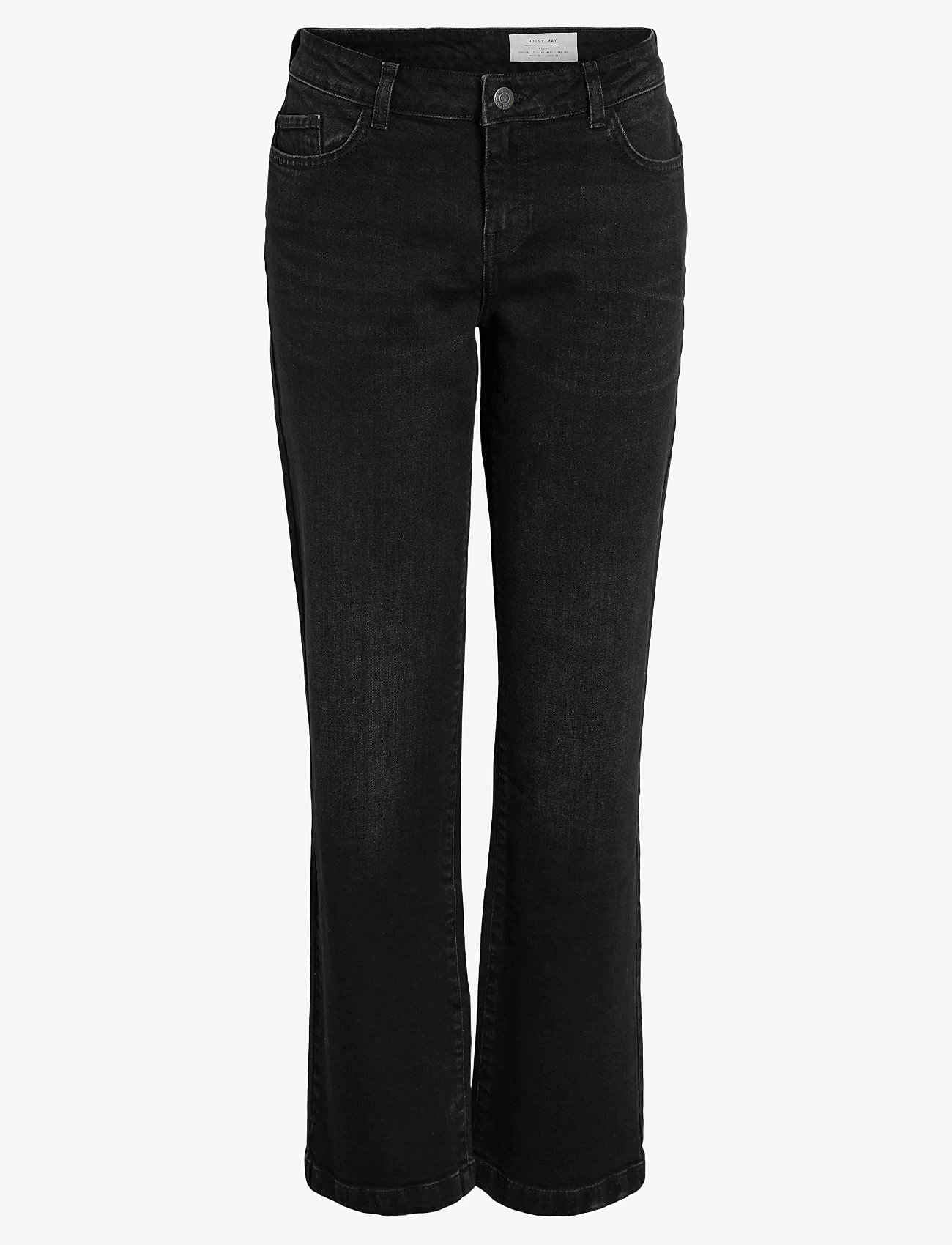 NOISY MAY - NMNILA LW WIDE JEANS AZ423BL NOOS - vida jeans - black denim - 1