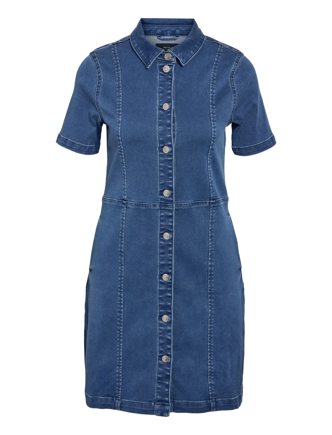 NOISY MAY NMNISA S/S SLIM DENIM DRESS VI534MB NOOS - NOISY MAY - MEDIUM BLUE DENIM / blue