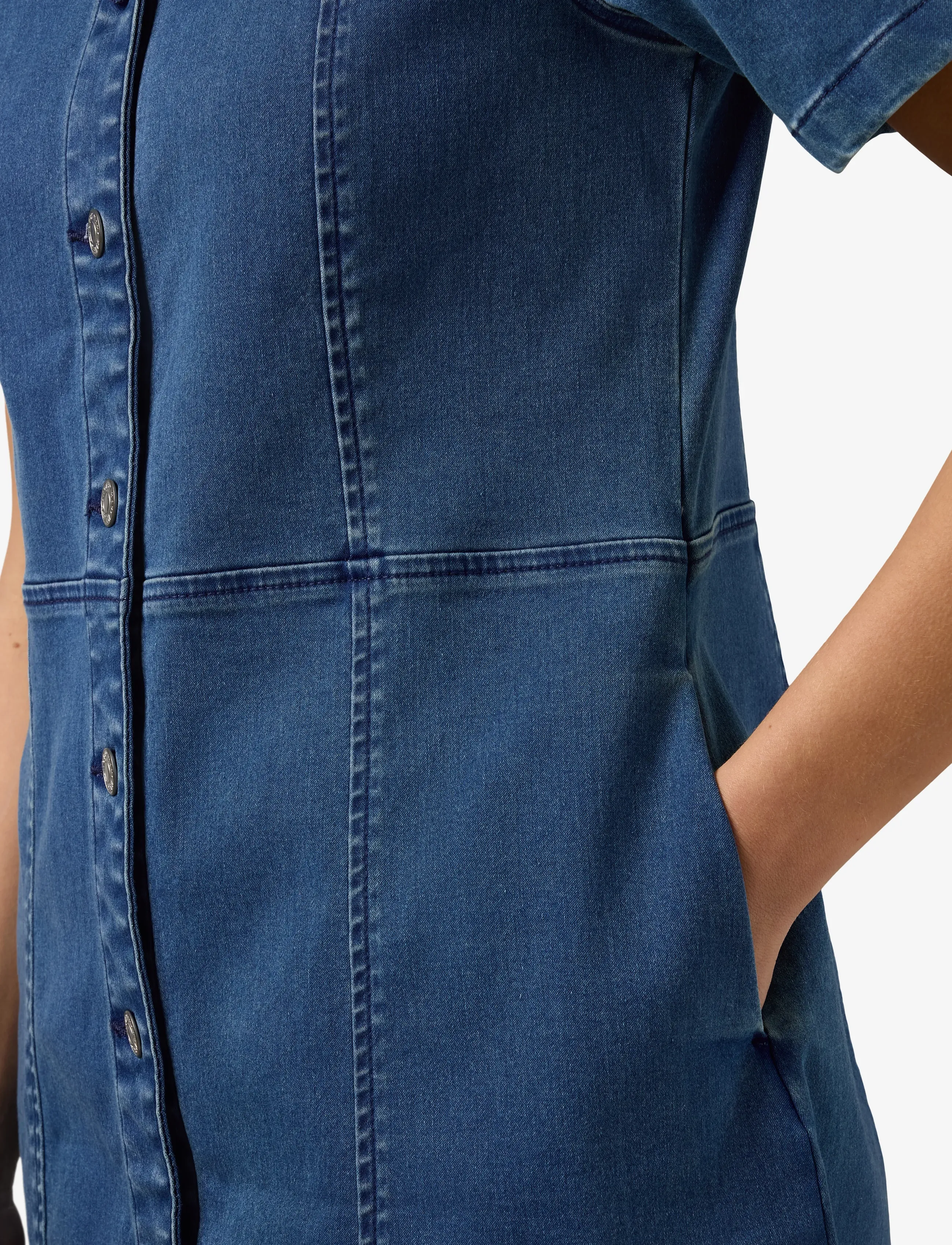 NOISY MAY Nmnisa S/S Slim Denim Dress Vi534Mb Noos korta klänningar dam – bild 5
