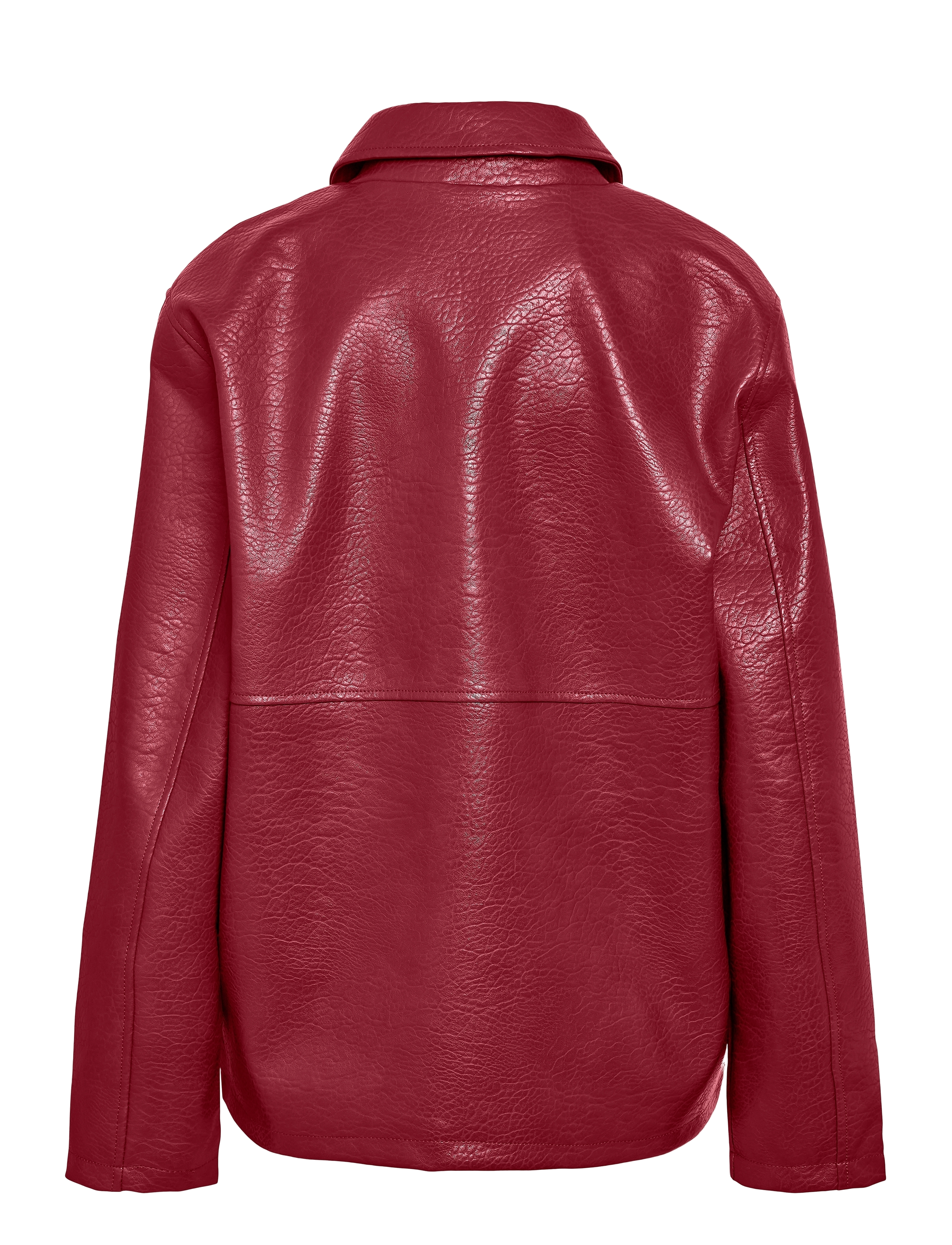 NOISY MAY - NMGWEN PU JACKET - læderjakker - spiced apple - 2