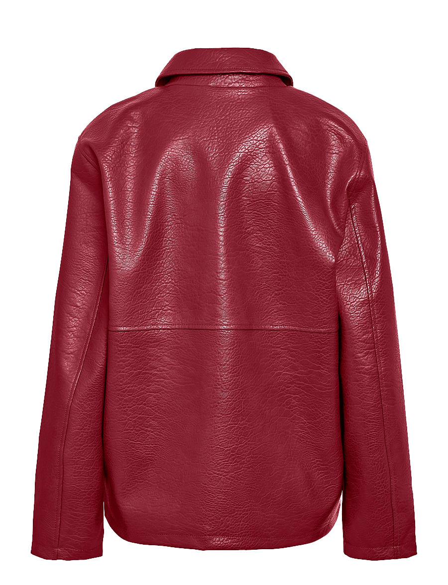 NOISY MAY - NMGWEN PU JACKET - frühlingsjacken - spiced apple - 2
