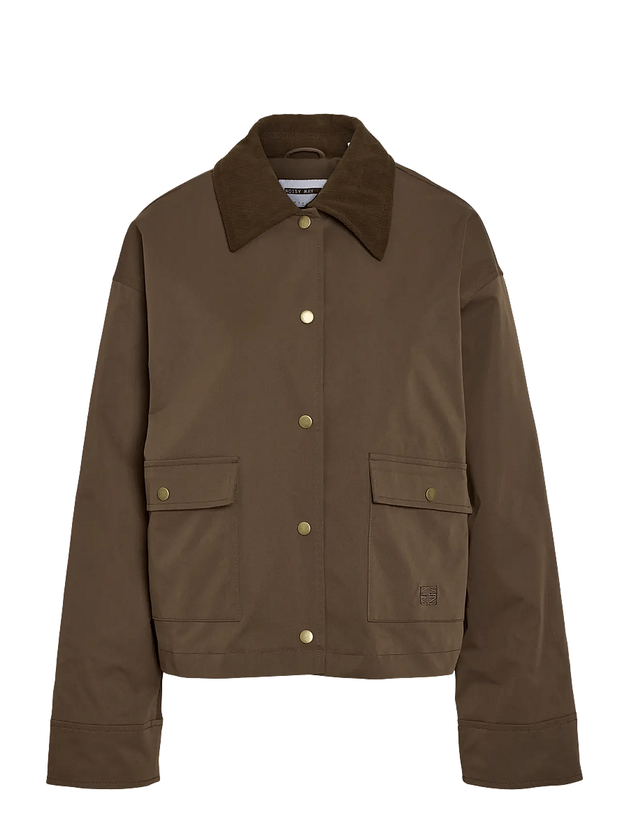 NOISY MAY - NMNORA CORDUROY COLLAR JACKET NOOS - chocolate brown - 1