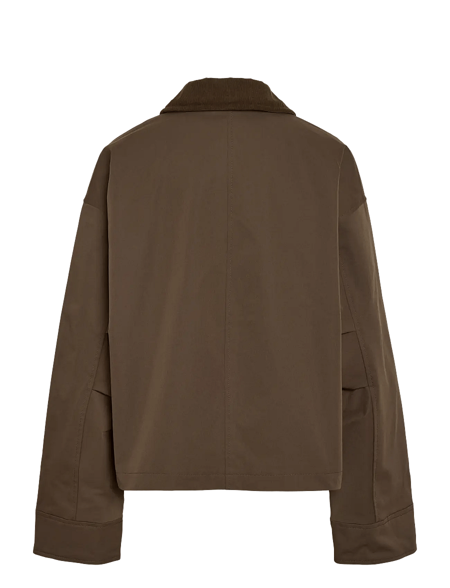 NOISY MAY - NMNORA CORDUROY COLLAR JACKET NOOS - chocolate brown - 2