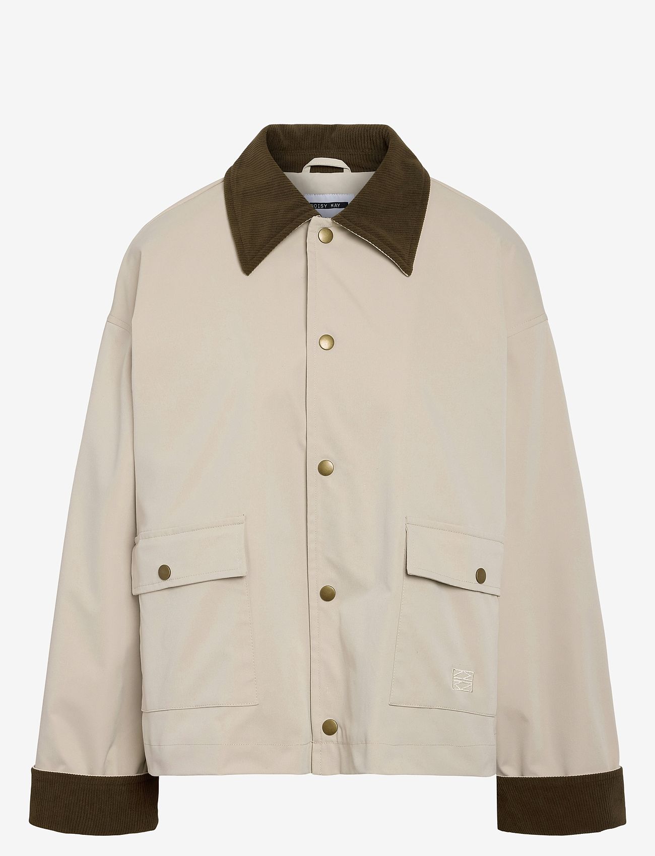 NOISY MAY - NMNORA CORDUROY COLLAR JACKET NOOS - vårjackor - silver lining - 1