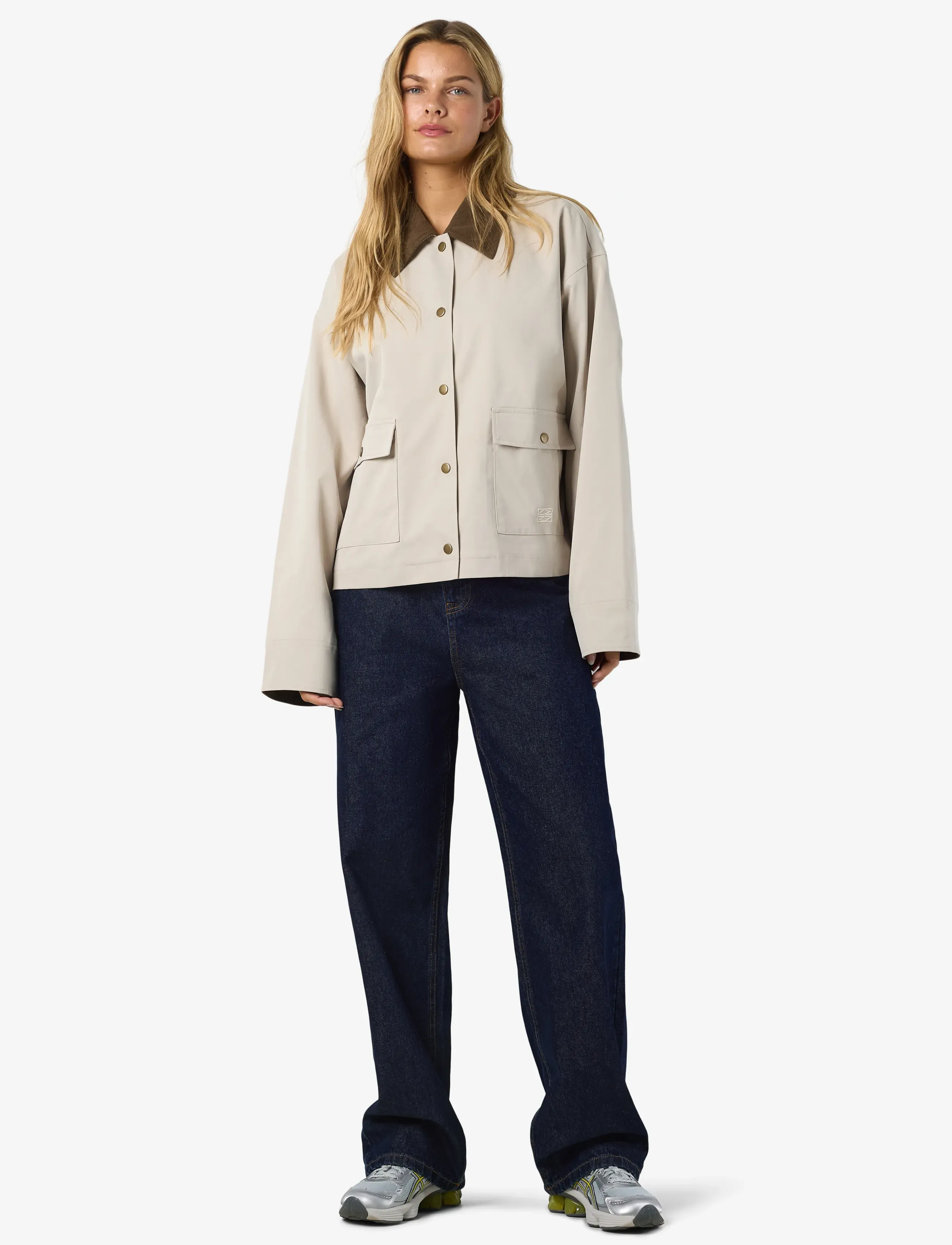 NOISY MAY - NMNORA CORDUROY COLLAR JACKET NOOS - silver lining - 3