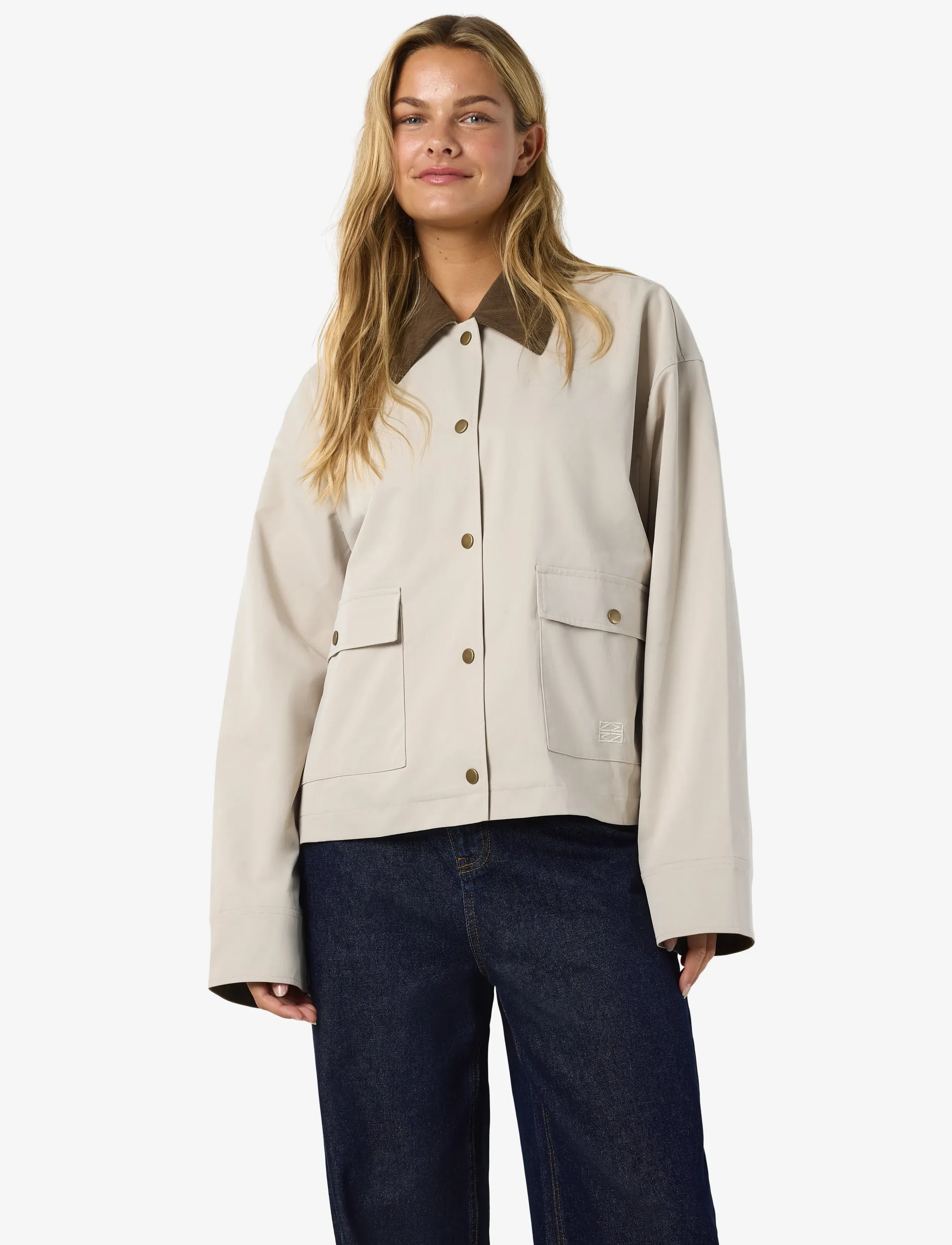 NOISY MAY - NMNORA CORDUROY COLLAR JACKET NOOS - silver lining - 4