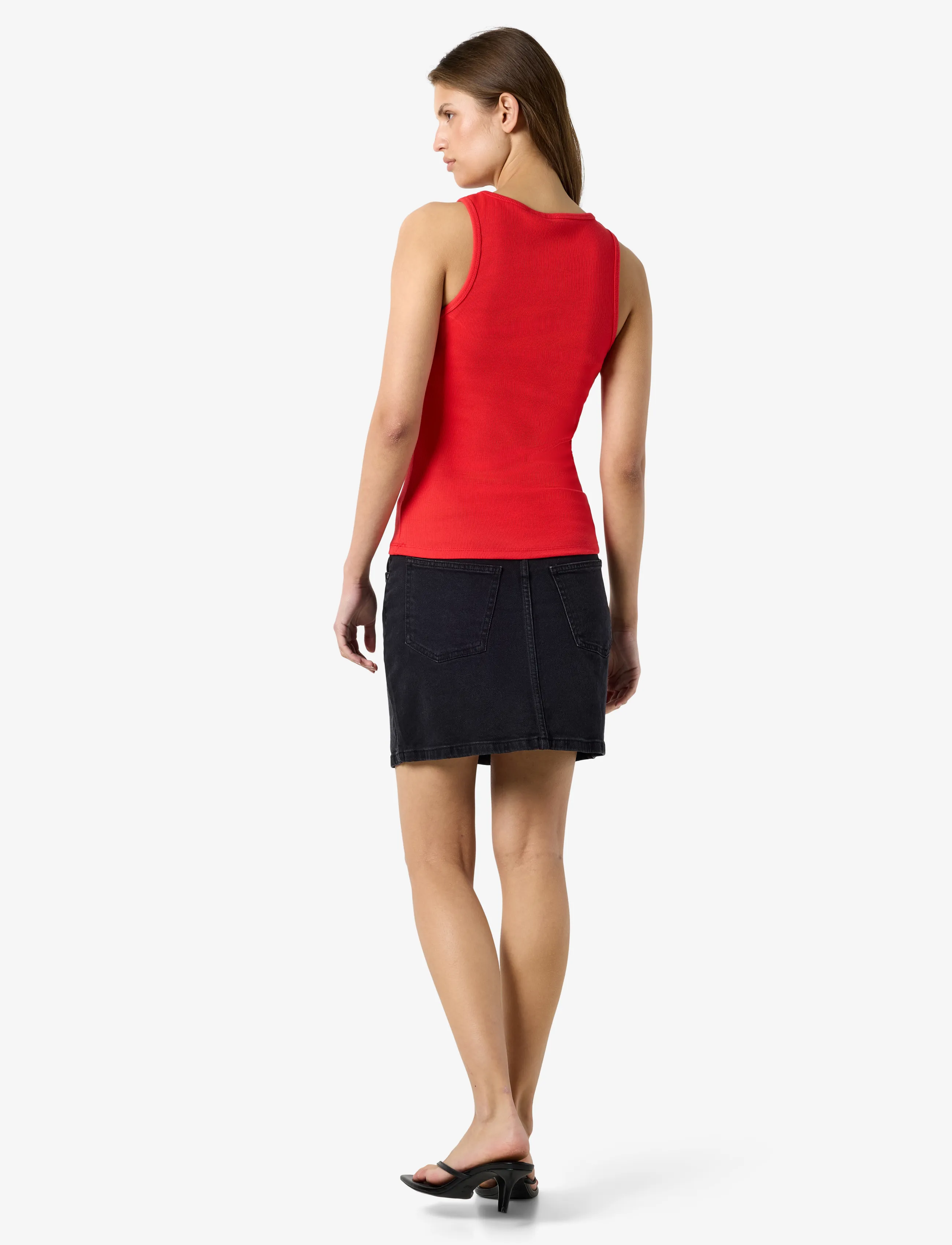 NOISY MAY - NMMAYA S/L REGULAR TANK TOP NOOS - tomato - 3