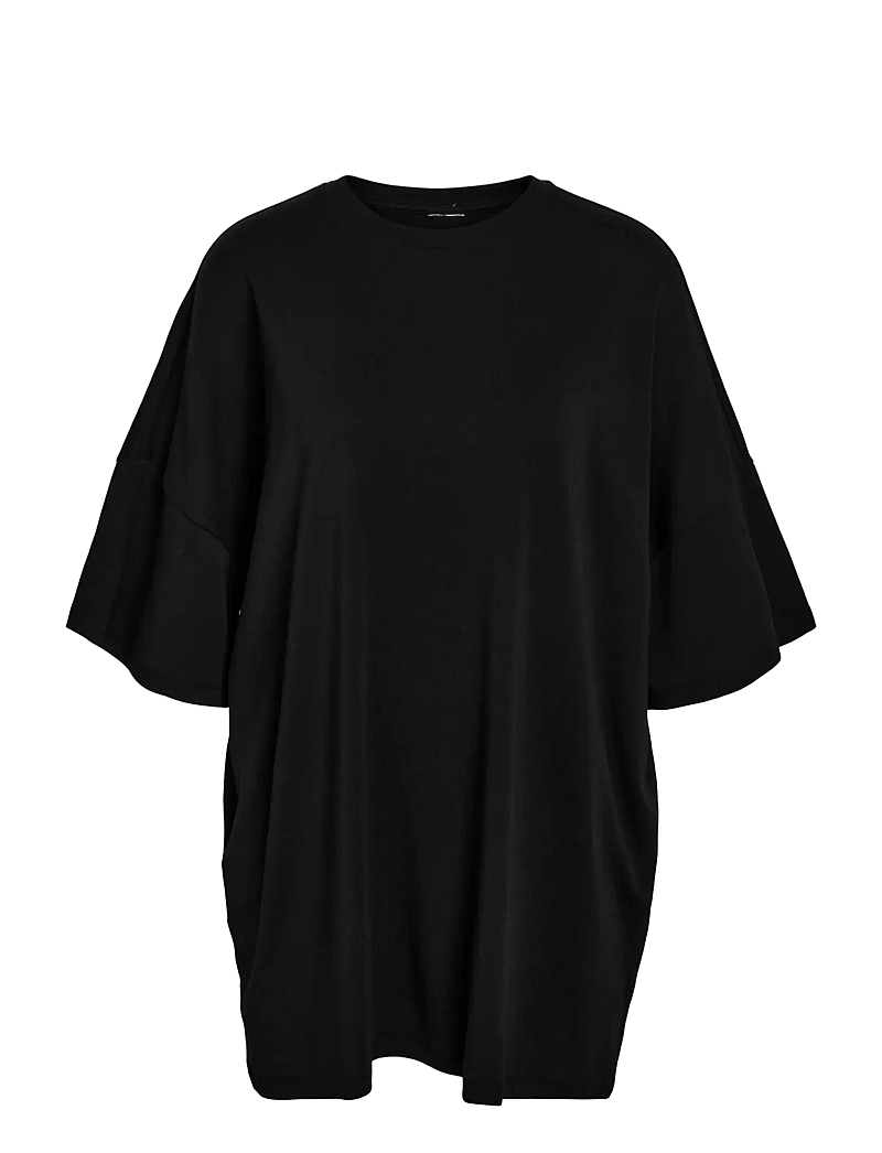 NOISY MAY - NMMOCCA 2/4 BOXY TEE DRESS JRS FWD NOOS - t-shirtklänningar - black - 1