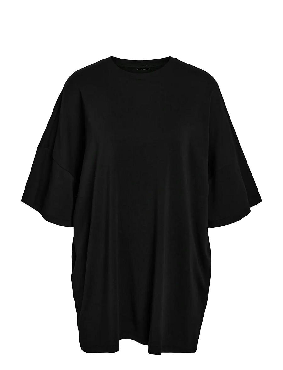NOISY MAY - NMMOCCA 2/4 BOXY TEE DRESS JRS NOOS - t-särkkleidid - black - 1