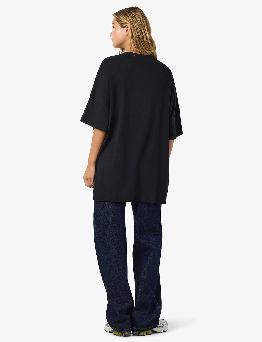 NOISY MAY - NMMOCCA 2/4 BOXY TEE DRESS JRS NOOS - t-särkkleidid - black - 4