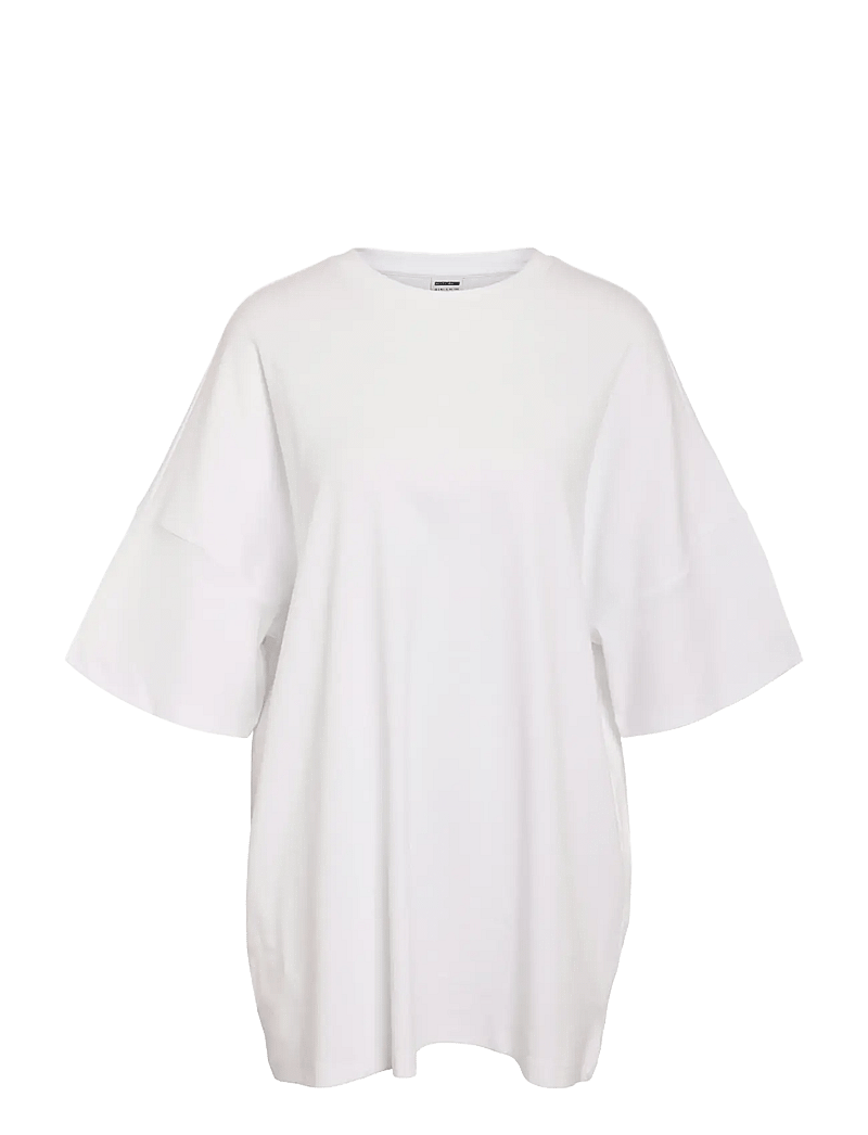 NOISY MAY - NMMOCCA 2/4 BOXY TEE DRESS JRS FWD NOOS - t-shirt-kleider - bright white - 1