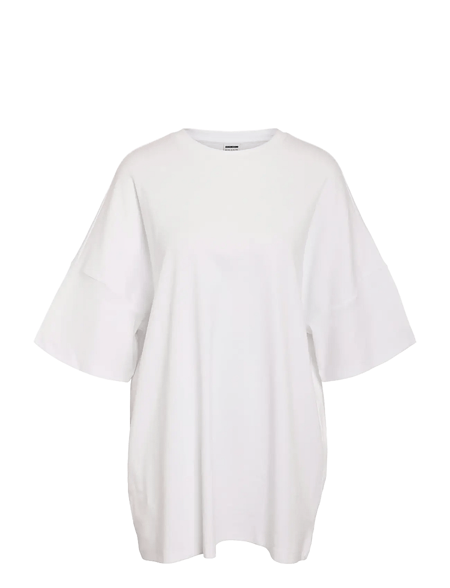 NOISY MAY - NMMOCCA 2/4 BOXY TEE DRESS JRS NOOS - t-särkkleidid - bright white - 1