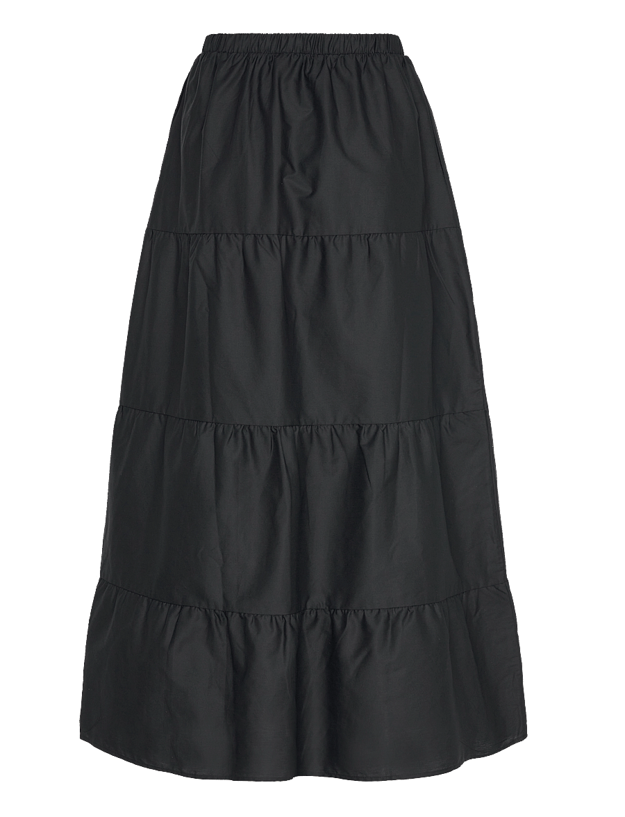 NOISY MAY - NMFREJA POPELINE MAXI SKIRT WVN - jupes longues - black - 2