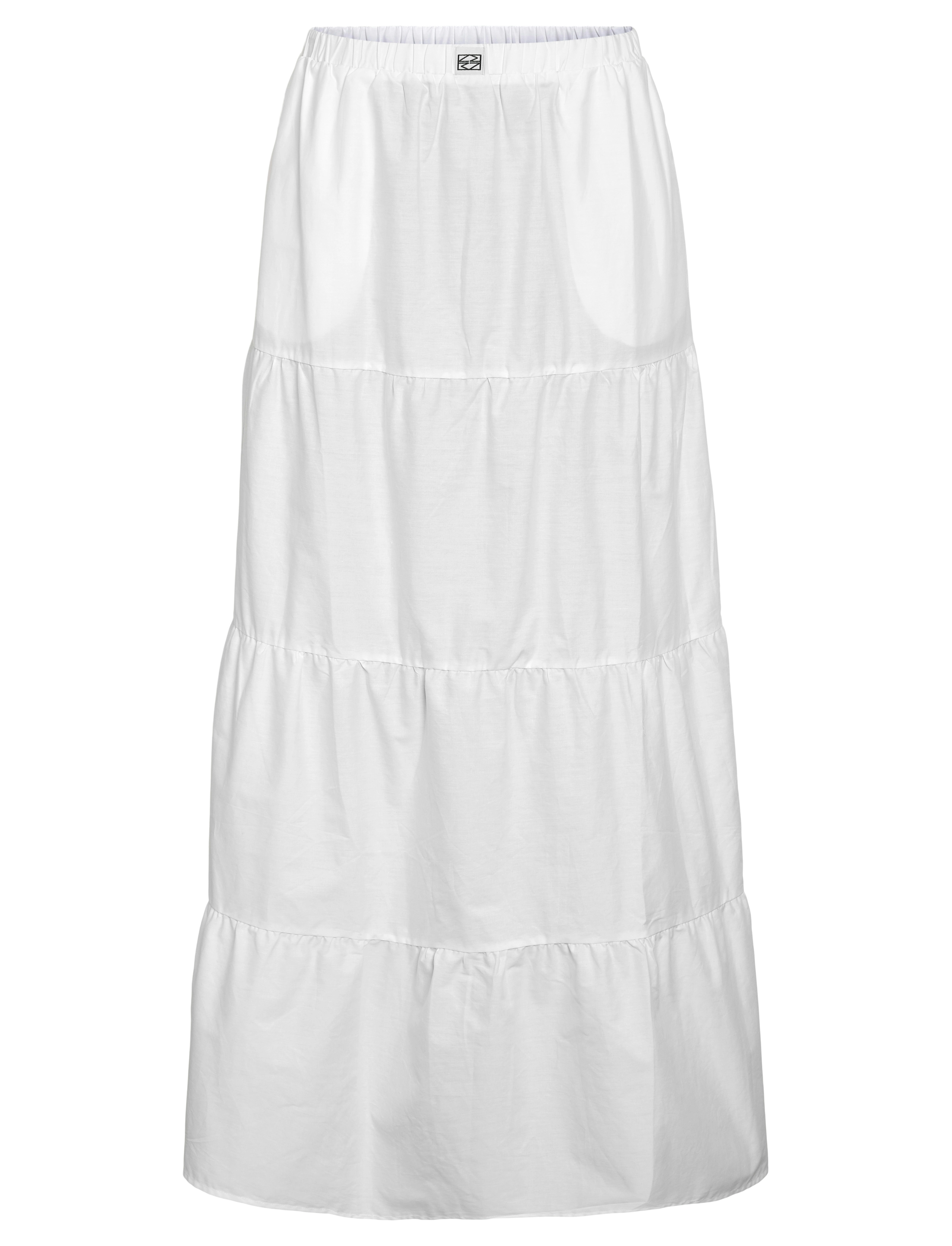 NOISY MAY Nmfreja Popeline Maxi Rock Wvn Weiß - S - Damen