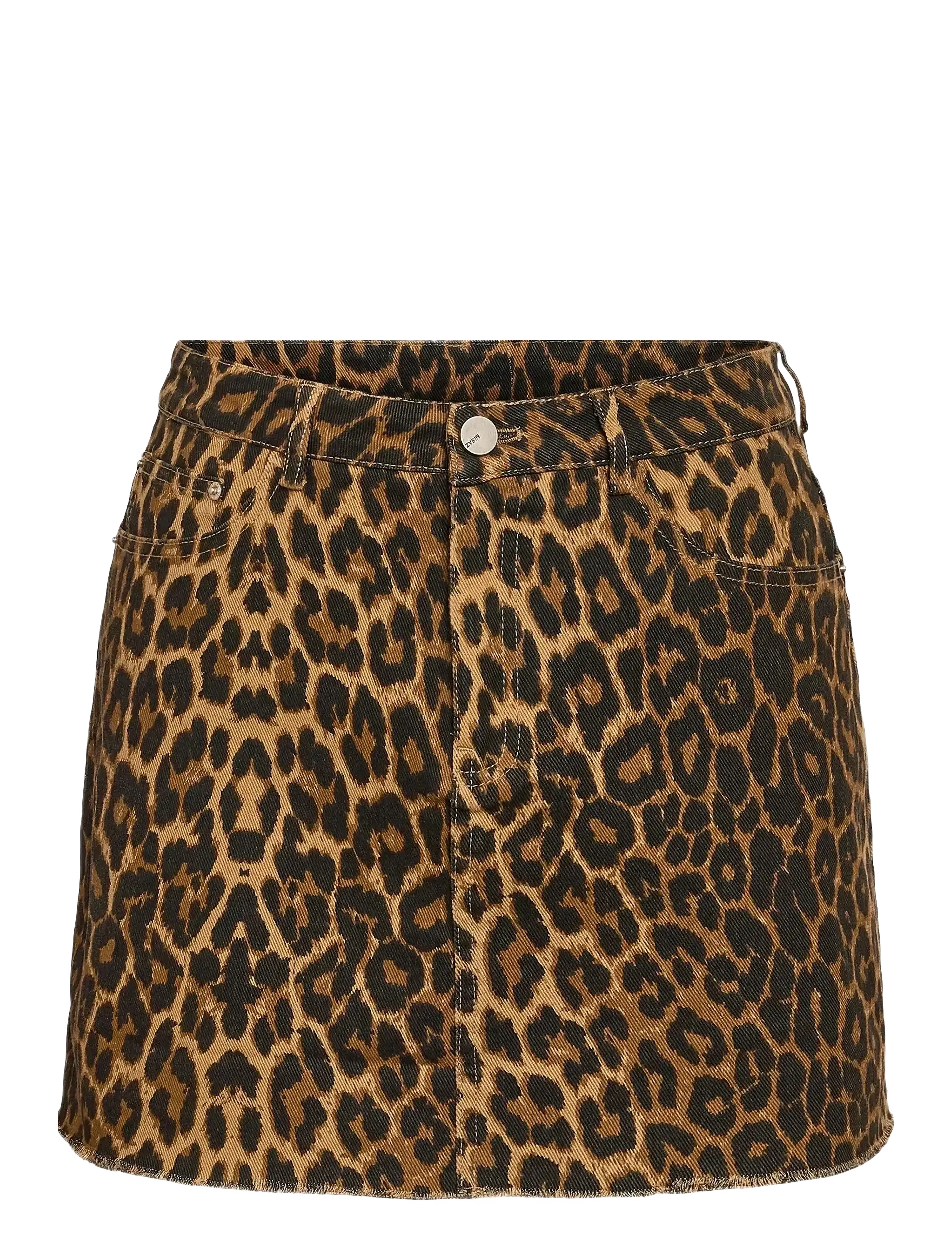 NOISY MAY NMANNEKE NW LEO SHORT SKIRT - Röcke - BLACK / brown