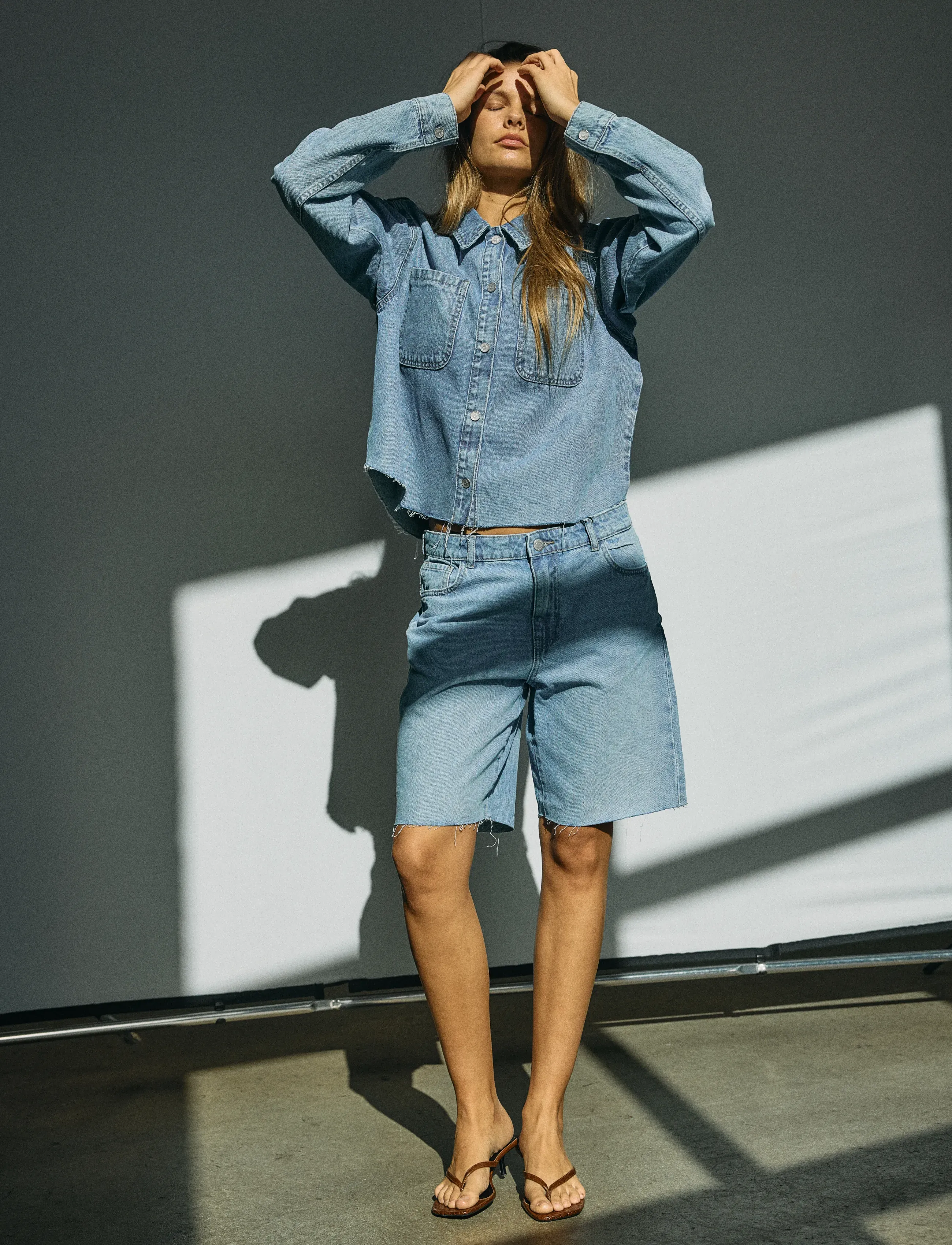 NOISY MAY - NMHOLLA NW LOOSE SHORTS AZ425LB NOOS - jeansshorts - light blue denim - 0