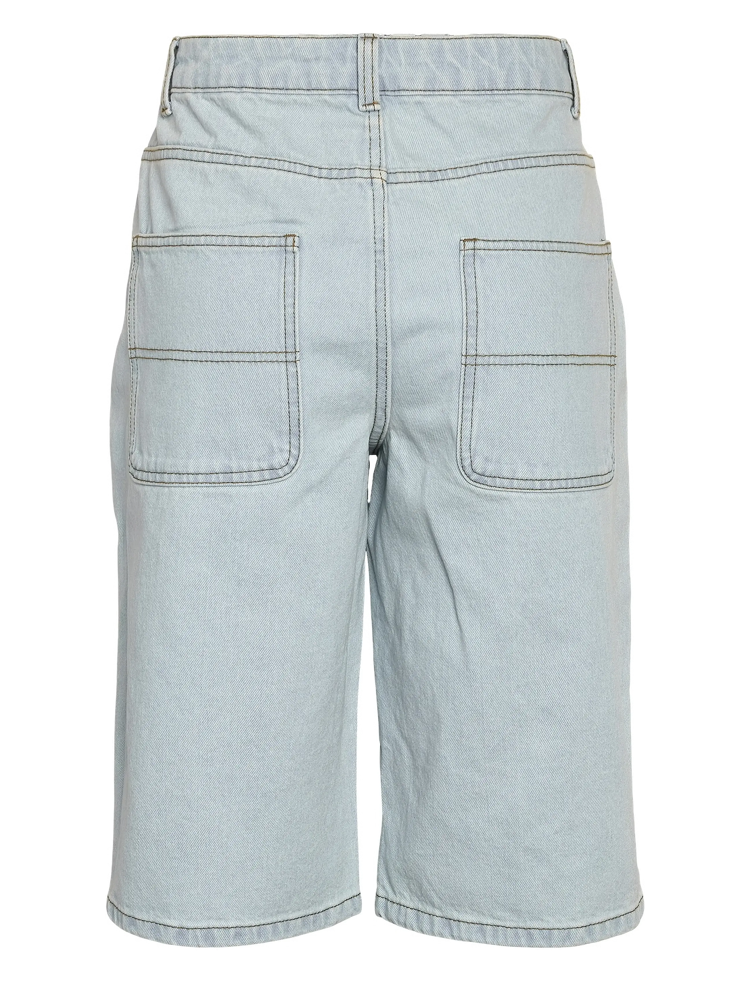 NOISY MAY - NMNUSTY NM LOOSE WORKER SHORT VI542LB - lühikesed teksapüksid - light blue denim - 1