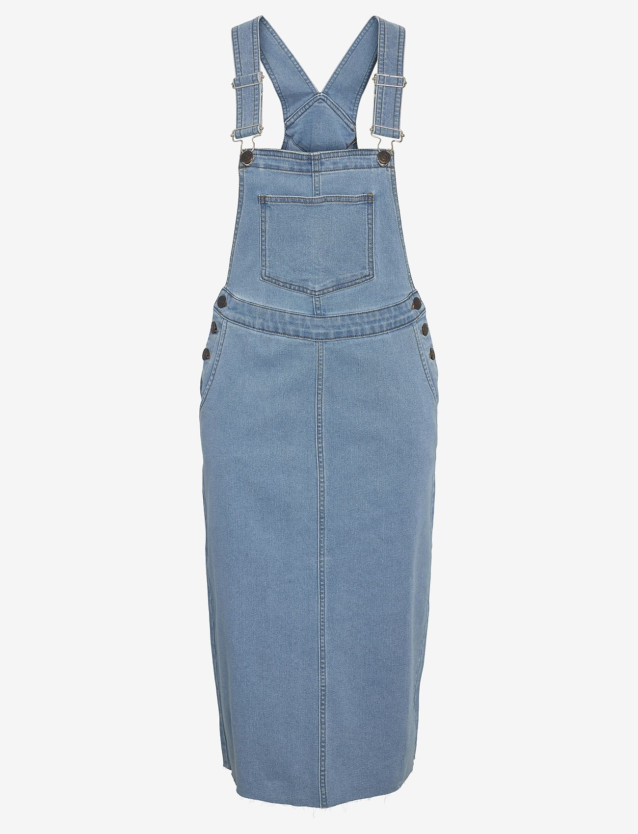 NOISY MAY - NMSIA MIDI DUNGAREE SHORT DRESS VI494LB - light blue denim - 0