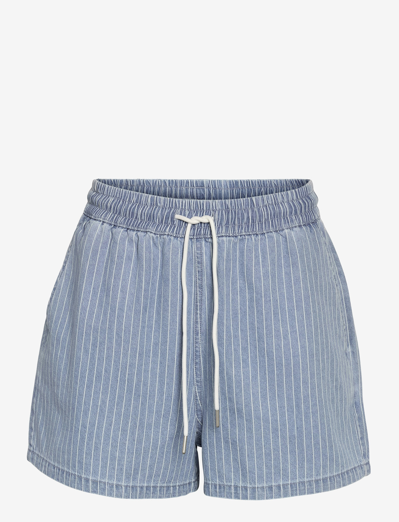 NOISY MAY - NMKATRI NW ELASTIC STRIPE SHORT BS006LB - casual szorty - light blue denim - 1