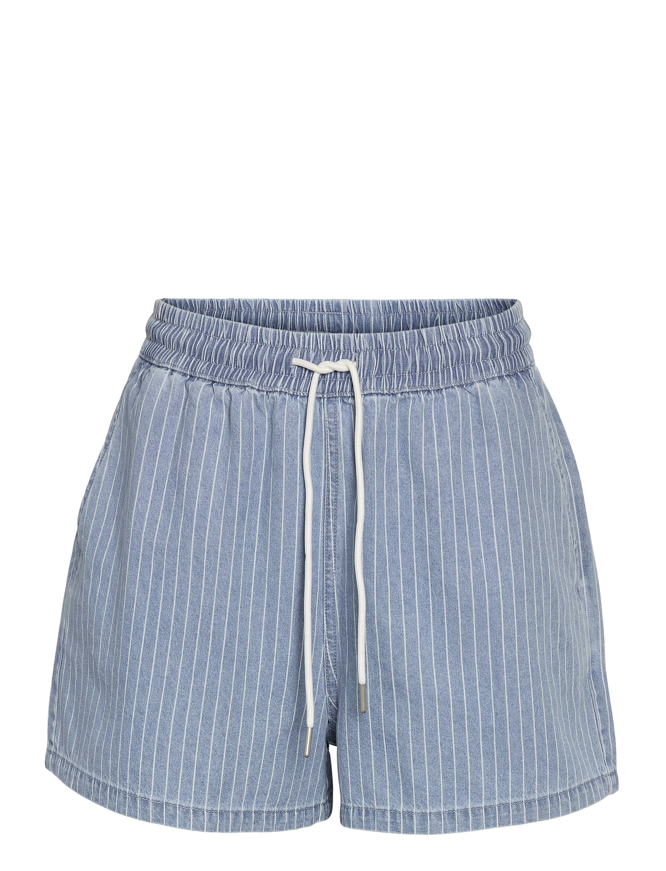 NOISY MAY NMKATRI NW ELASTIC STRIPE SHORT BS006LB - Korte broeken - LIGHT BLUE DENIM / blue