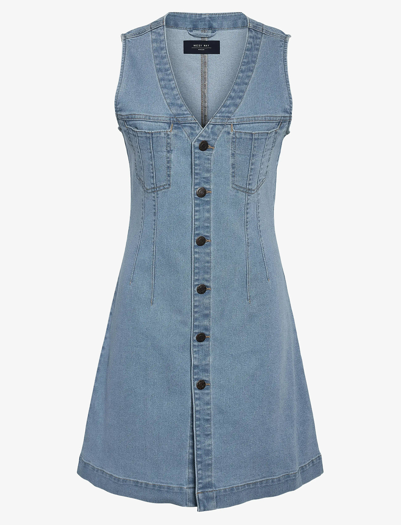 NOISY MAY - NMRIKKA S/L DRESS VI494LB - light blue denim - 1