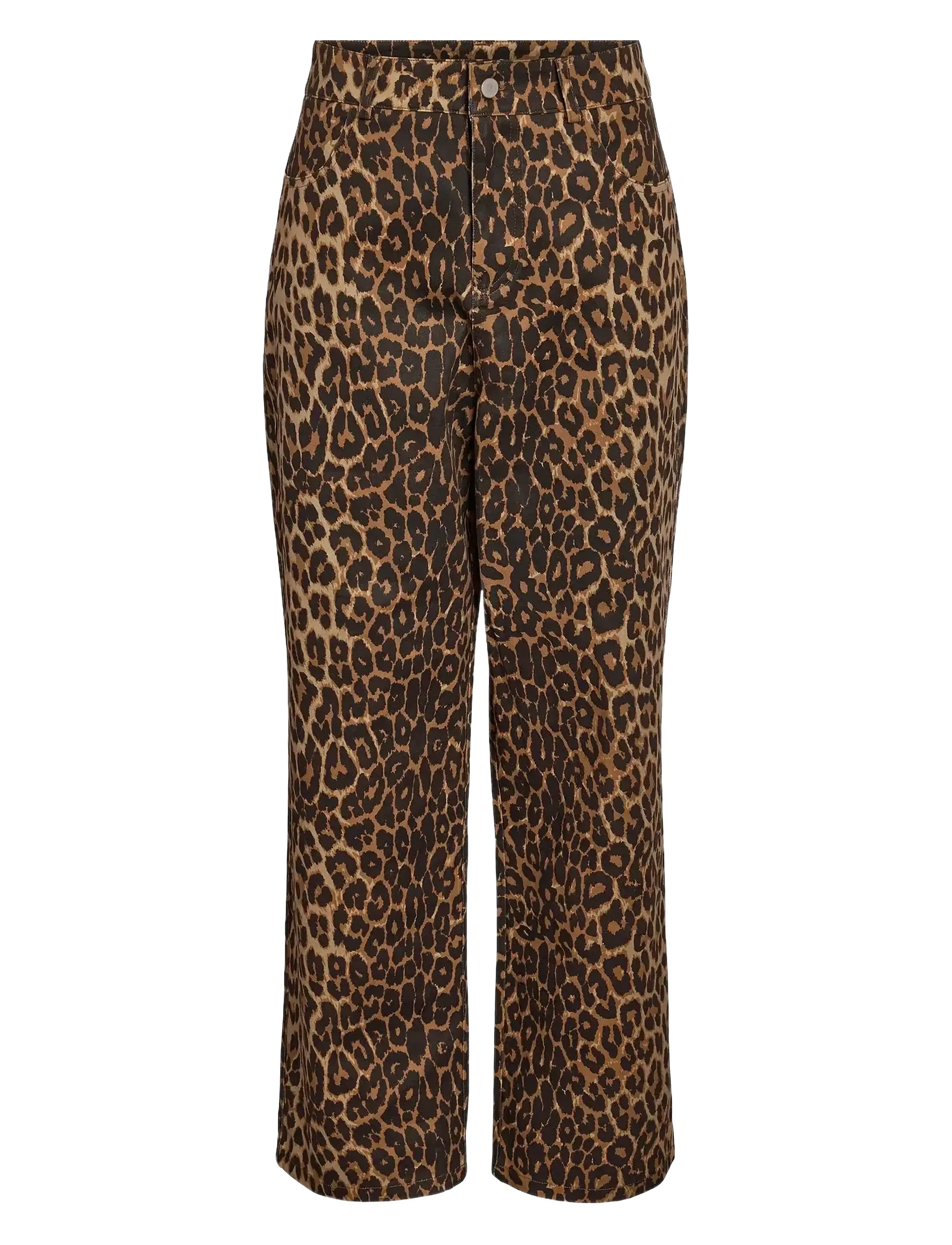 NOISY MAY Nmanneke N/W Straight Leo Hose Braun - XS - Damen