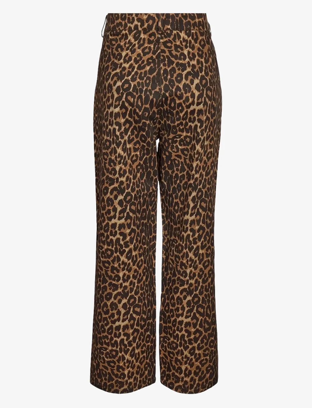 NOISY MAY - NMANNEKE N/W STRAIGHT LEO PANT - straight leg trousers - black - 1