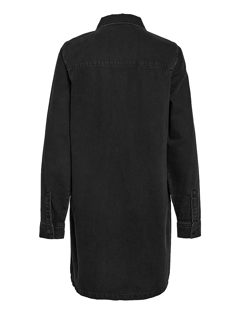 NOISY MAY - NMNEW SIGNE L/S DENIM DRESS VI001BL NOOS - hemdkleider - black denim - 2