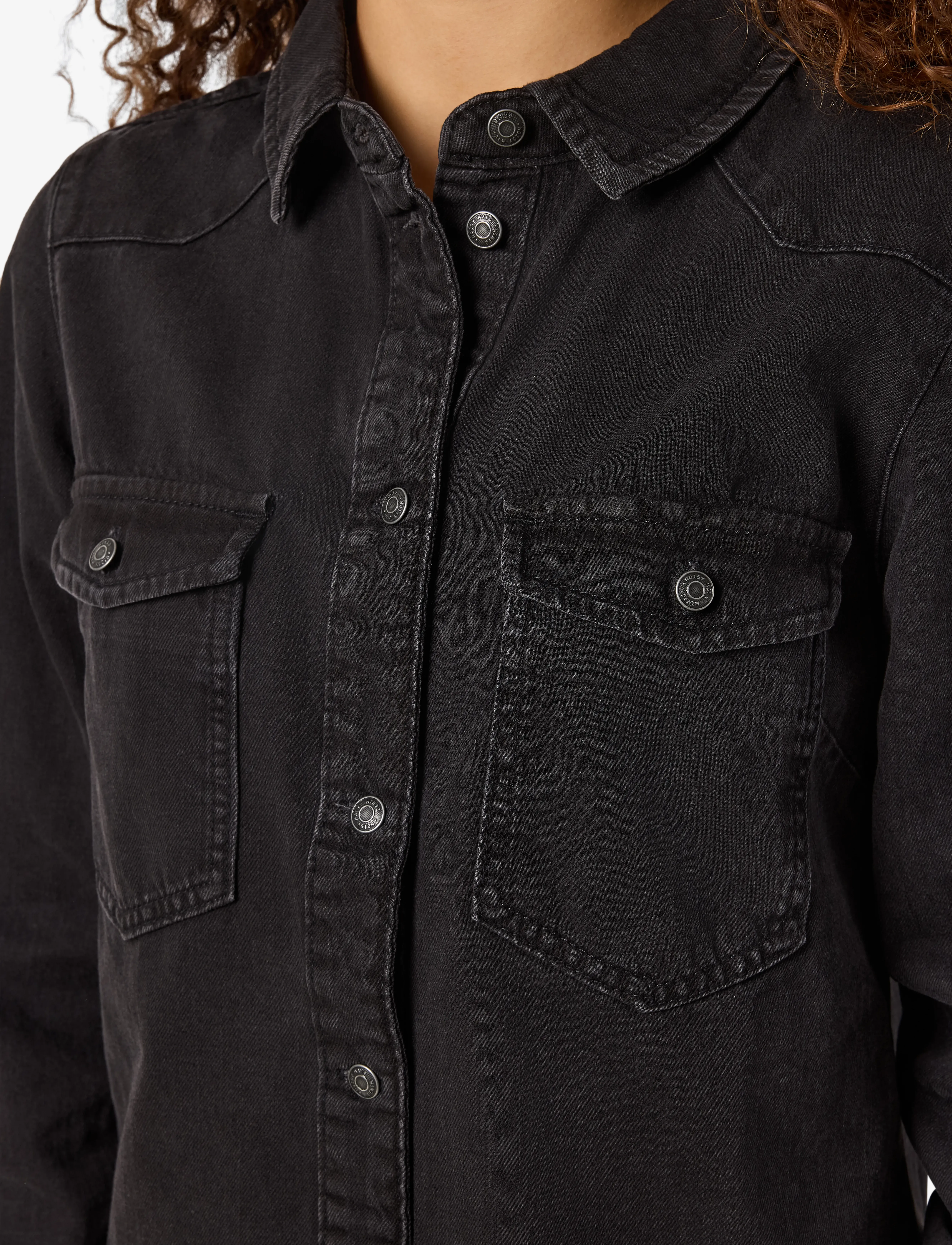 NOISY MAY - NMNEW SIGNE L/S DENIM DRESS VI001BL NOOS - hemdkleider - black denim - 5