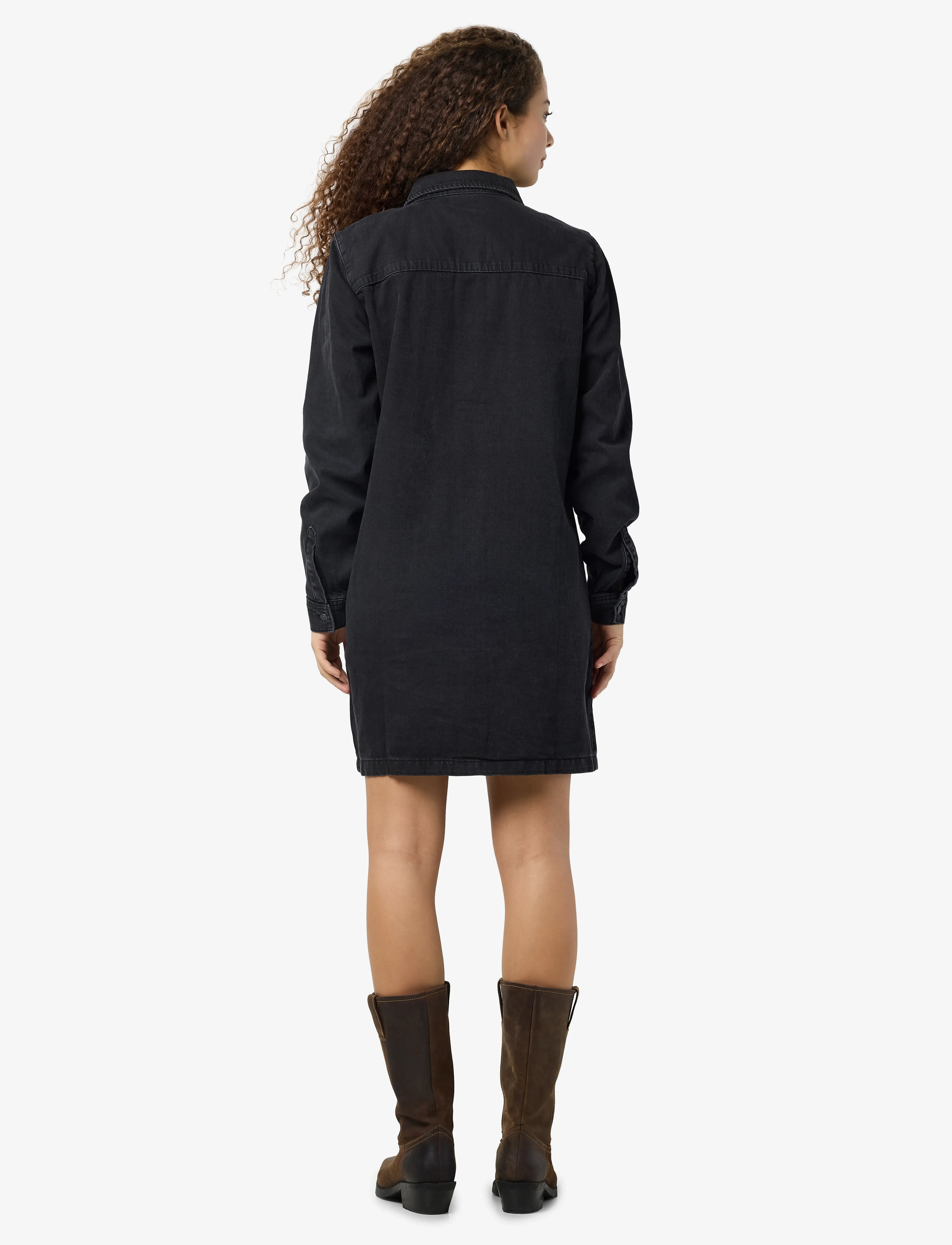 NOISY MAY Nmnew Signe L/S Denim Dress Vi001Bl Noos skjortklänningar dam – bild 5