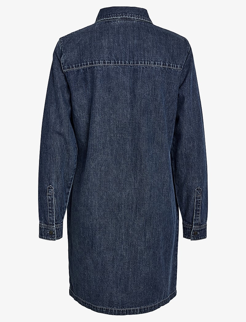 NOISY MAY - NMNEW SIGNE L/S DENIM DRESS VI002MB NOOS - denimkjoler - medium blue denim - 2