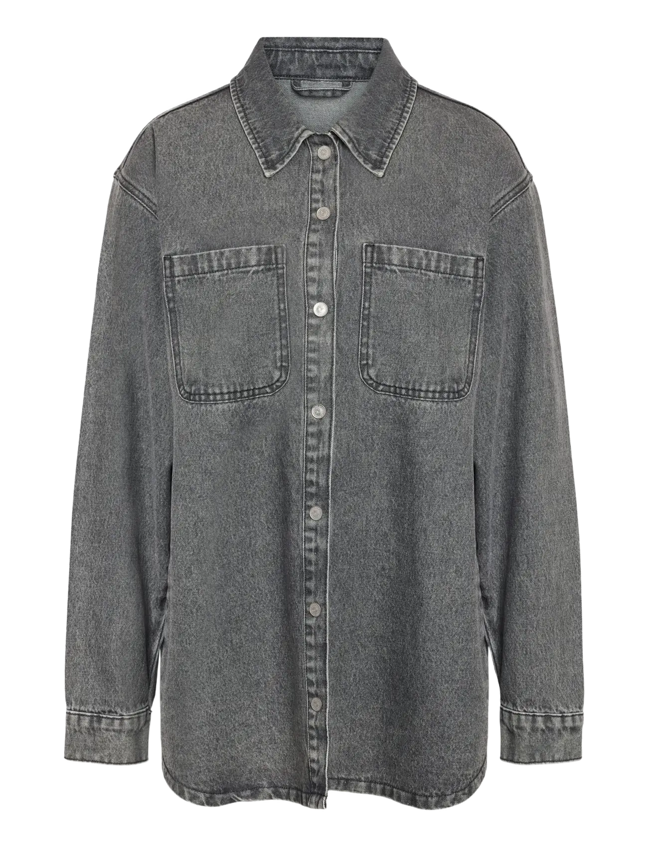 NOISY MAY NMALVA L/S DNM SHACKET AZ450MG NOOS - Kampagne - MEDIUM GREY DENIM / grey