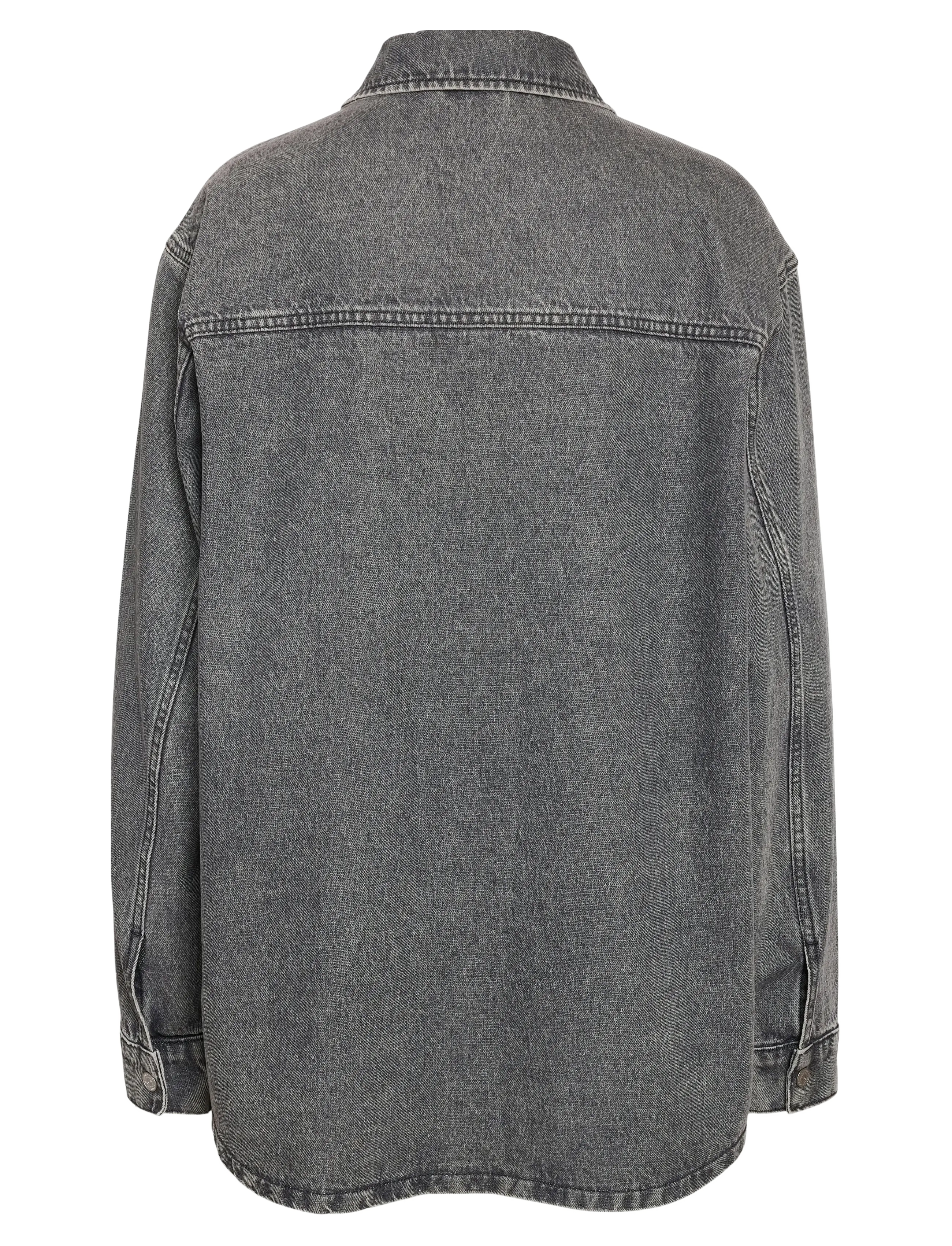 NOISY MAY - NMALVA L/S DNM SHACKET AZ450MG NOOS - farkkupaidat - medium grey denim - 2
