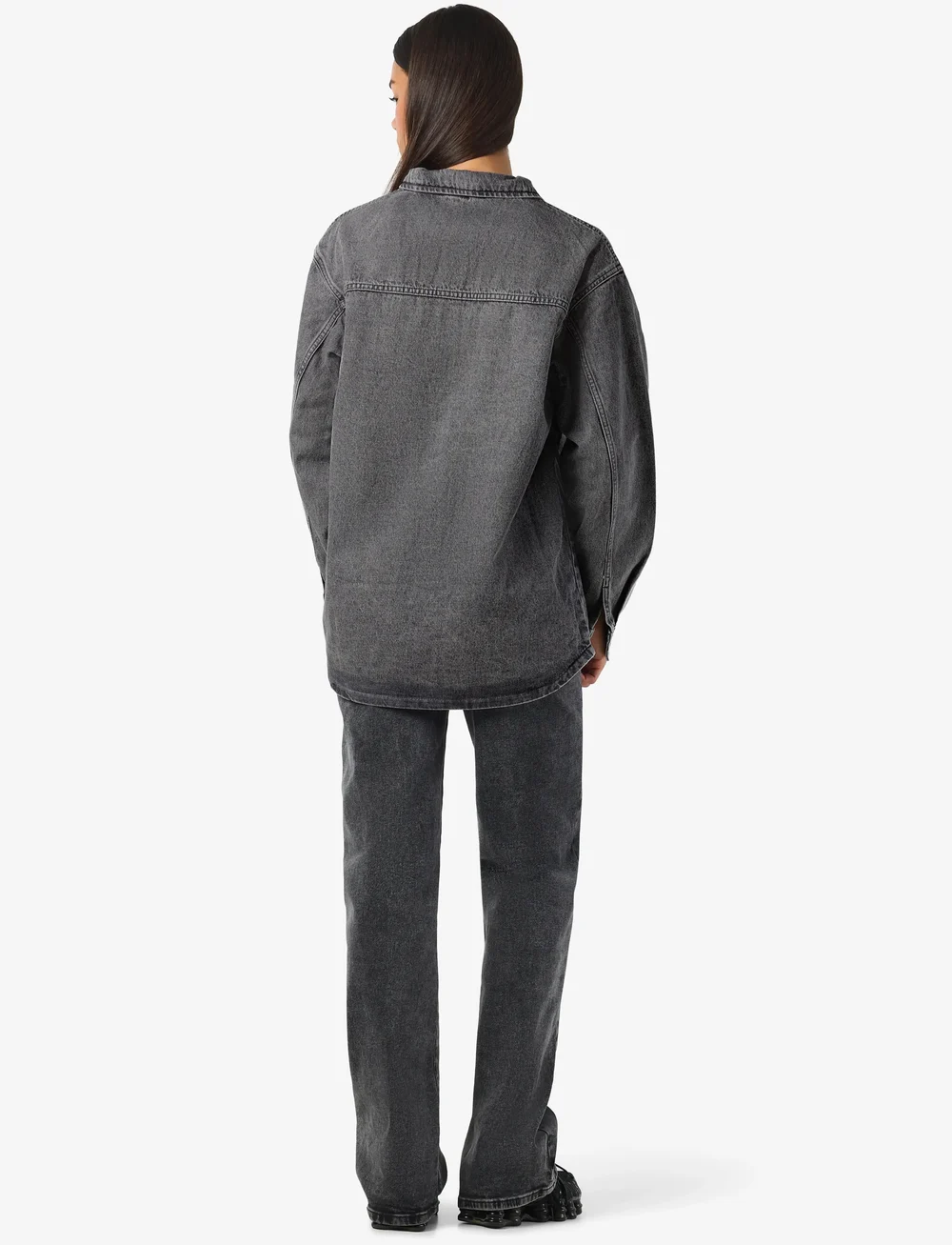 NOISY MAY - NMALVA L/S DNM SHACKET AZ450MG NOOS - denim shirts - medium grey denim - 4