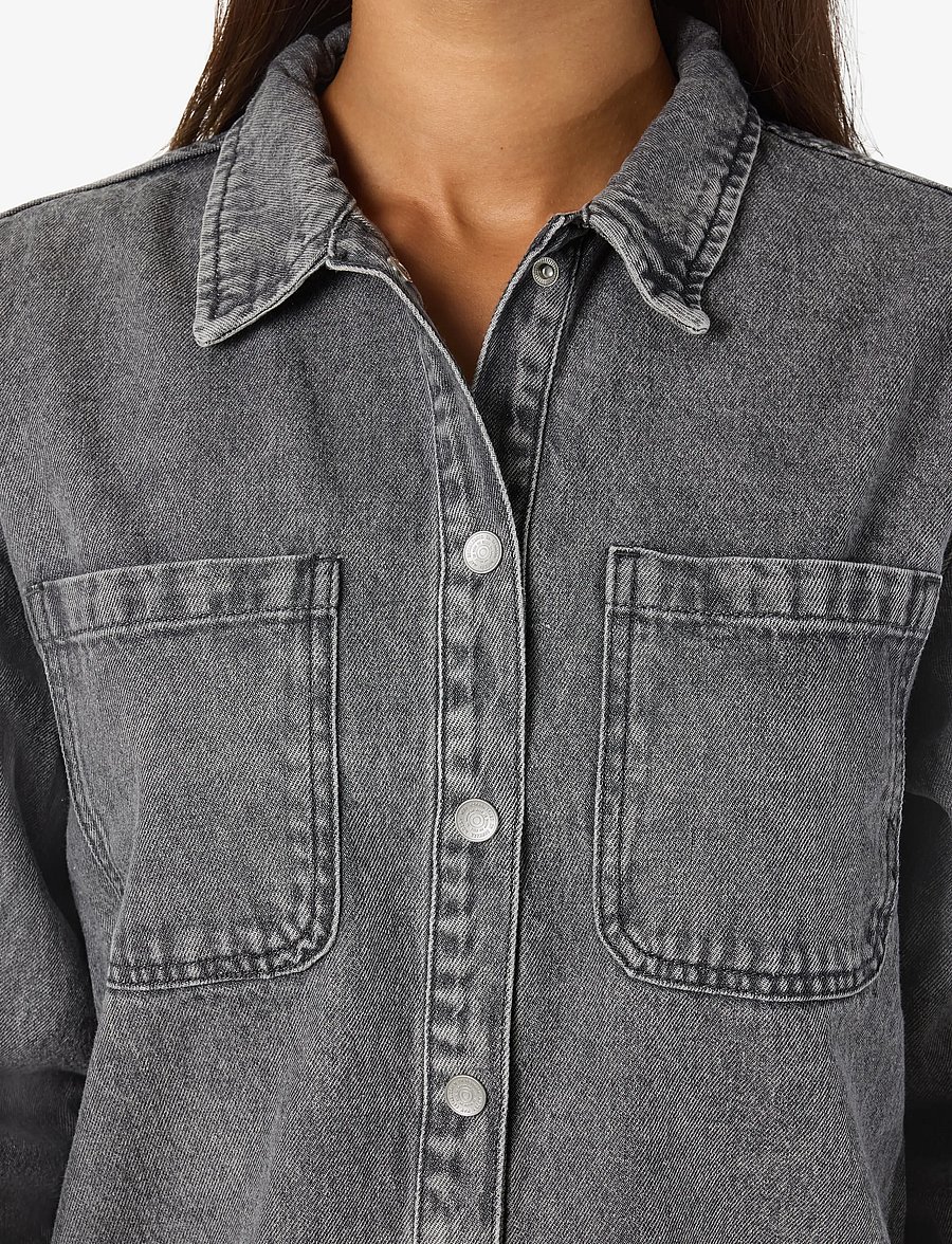NOISY MAY - NMALVA L/S DNM SHACKET AZ450MG NOOS - jeanshemden - medium grey denim - 5