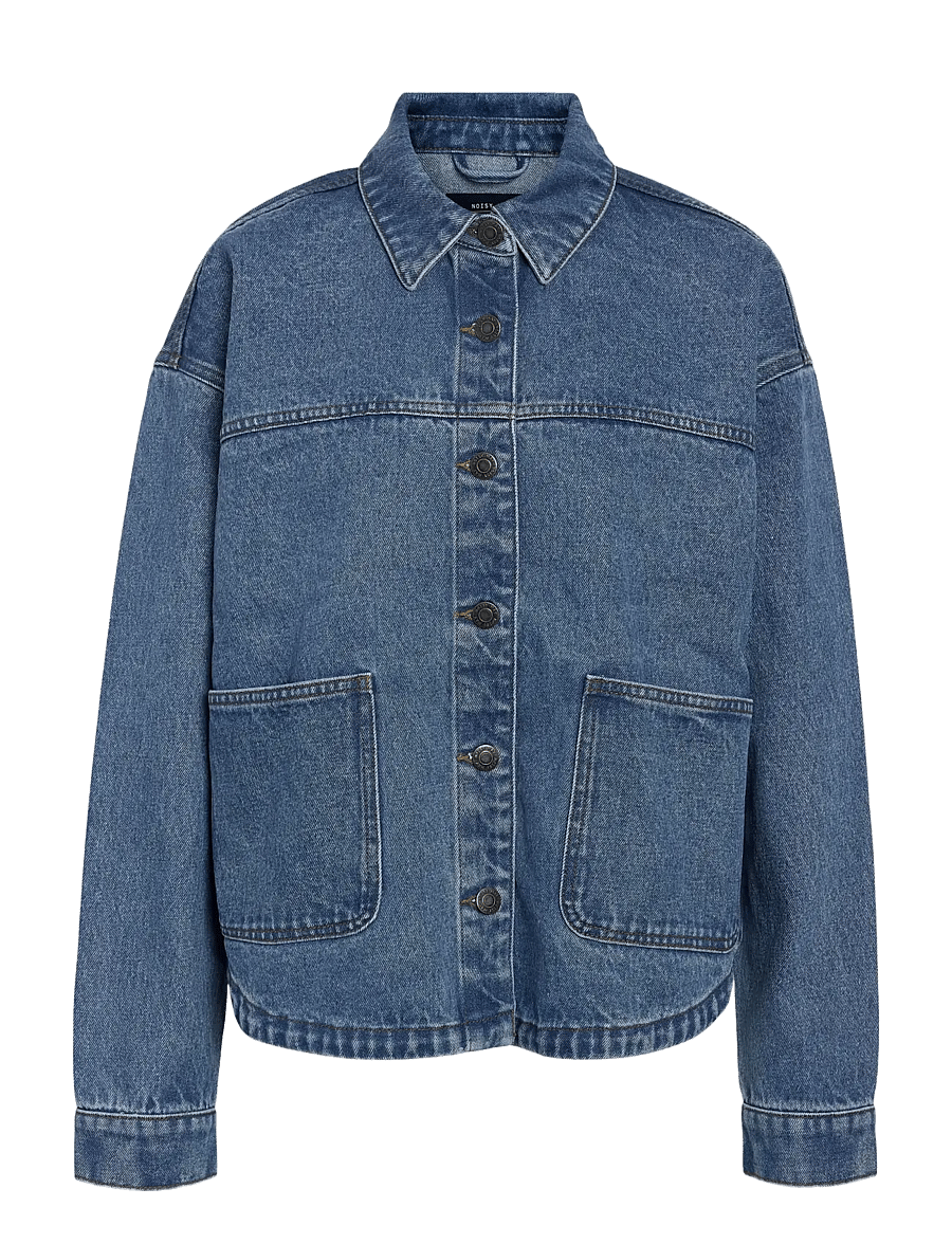 NOISY MAY - NMKETTIE L/S REG DNM JCKET VI557MB NOOS - frühlingsjacken - medium blue denim - 1