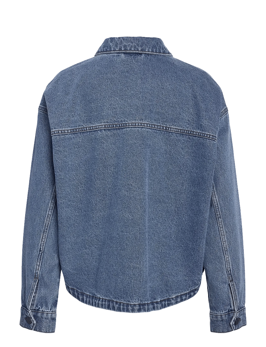 NOISY MAY - NMKETTIE L/S REG DNM JCKET VI557MB NOOS - frühlingsjacken - medium blue denim - 2