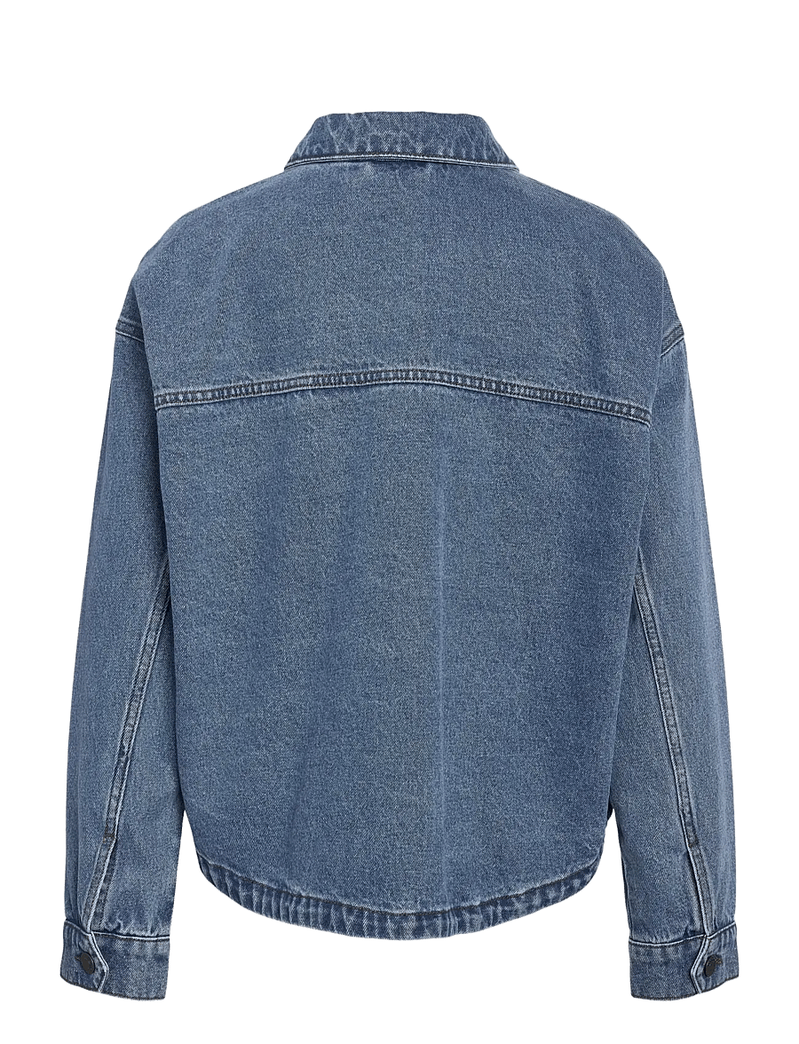 NOISY MAY - NMKETTIE L/S REG DNM JCKET VI557MB NOOS - frühlingsjacken - medium blue denim - 2
