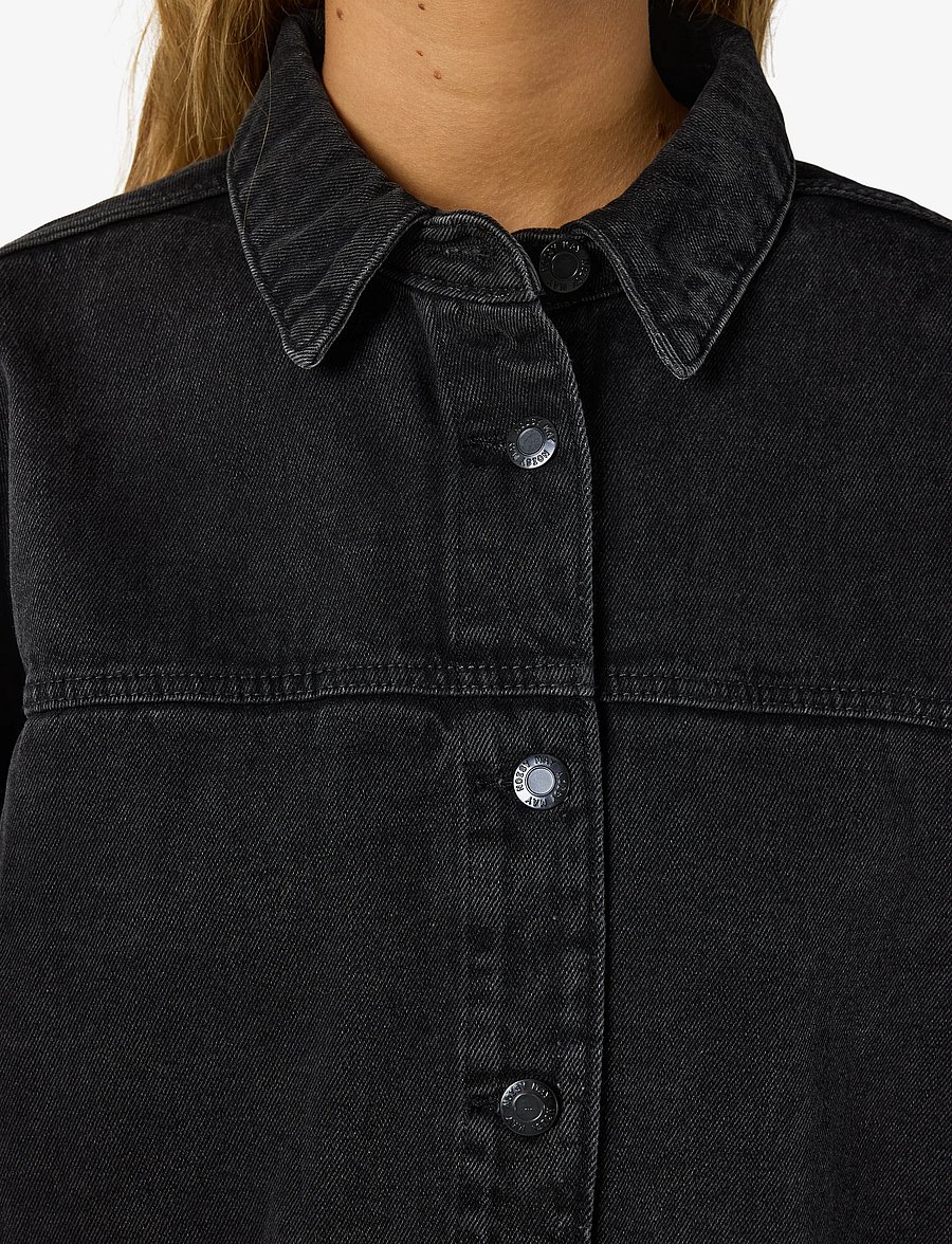 NOISY MAY - NMKETTIE L/S REG DNM JCKET VI559BL NOOS - forårsjakker - black denim - 5